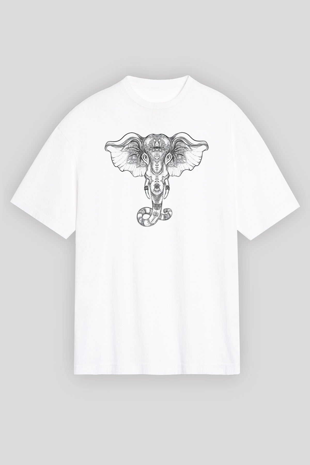 Fil Beyaz Unisex Oversize Tişört T-Shirt