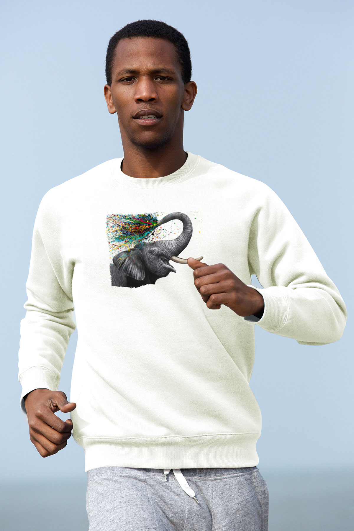 Fil Beyaz Unisex Sweatshirt