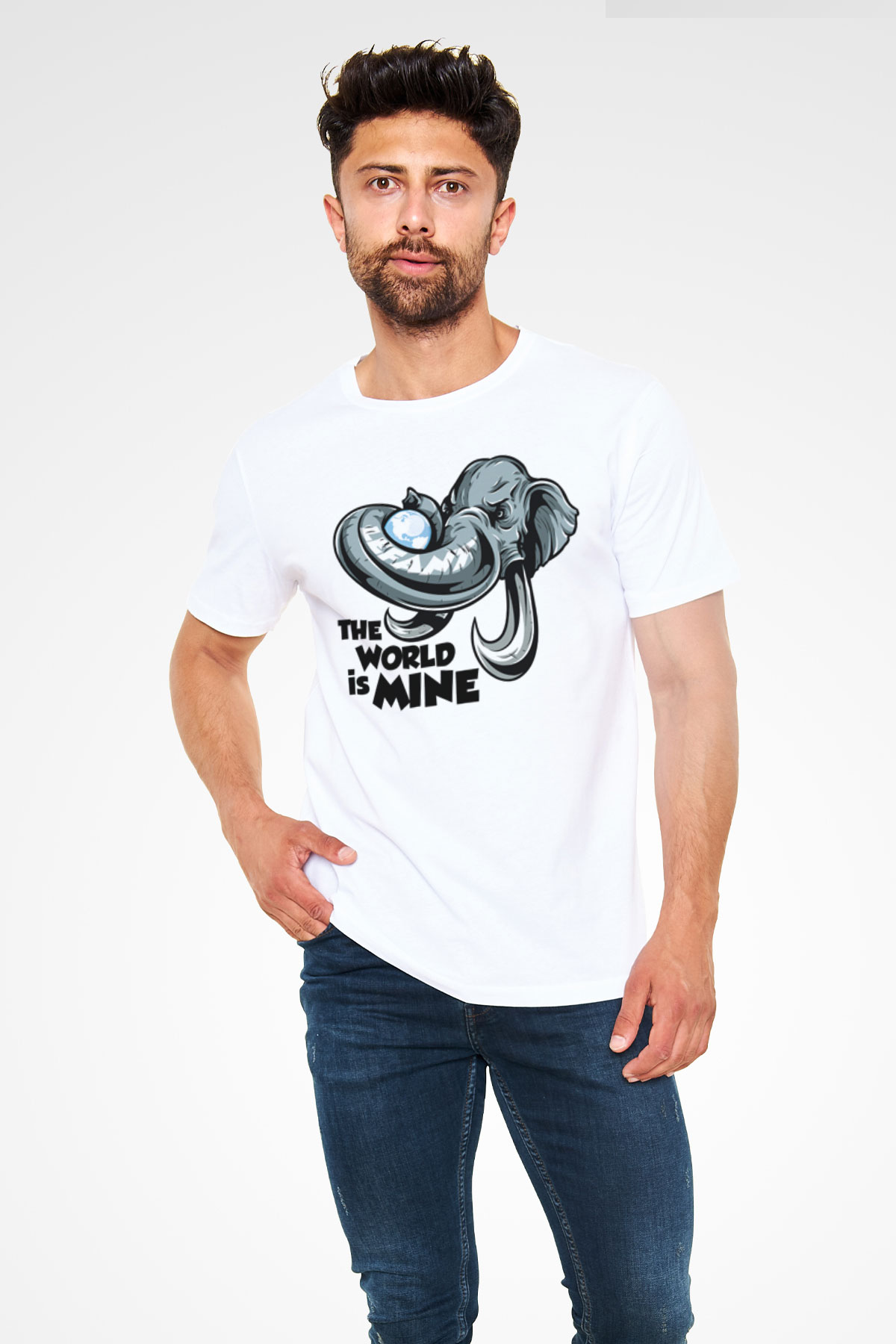 Fil Beyaz Unisex Tişört T-Shirt - TişörtFabrikası