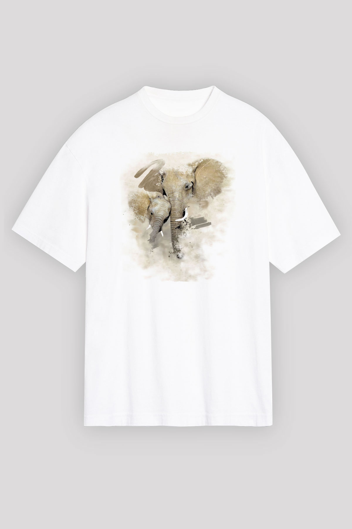 Fil Beyaz Oversize Tişört Oversize T-shirt - TişörtFabrikası
