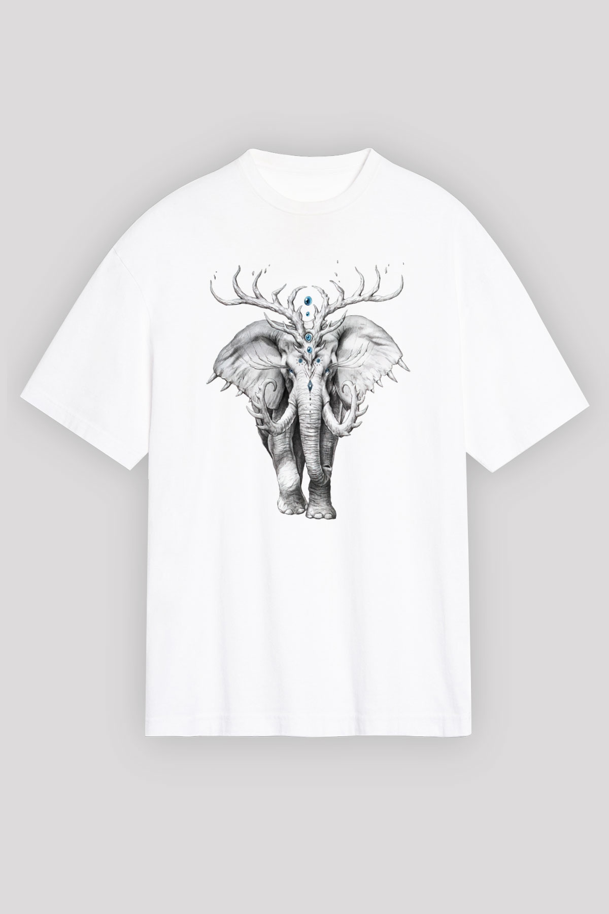 Fil Beyaz Oversize Tişört Oversize T-shirt - TişörtFabrikası