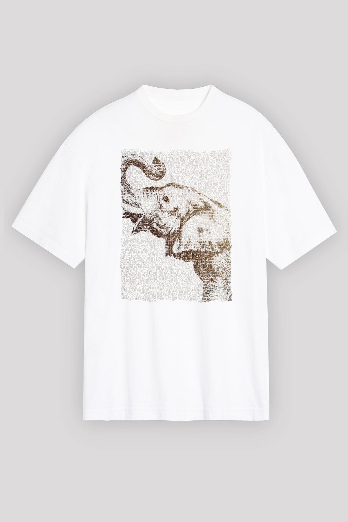 Fil Beyaz Oversize Tişört Oversize T-shirt - TişörtFabrikası