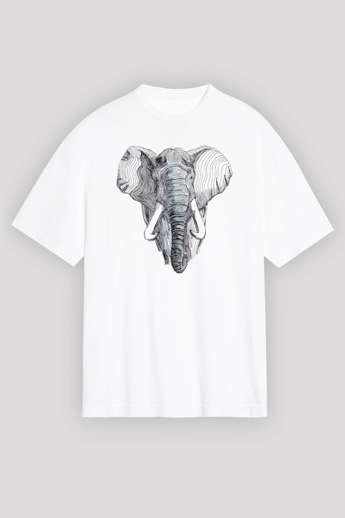 Fil Beyaz Oversize Tişört Oversize T-shirt - TişörtFabrikası