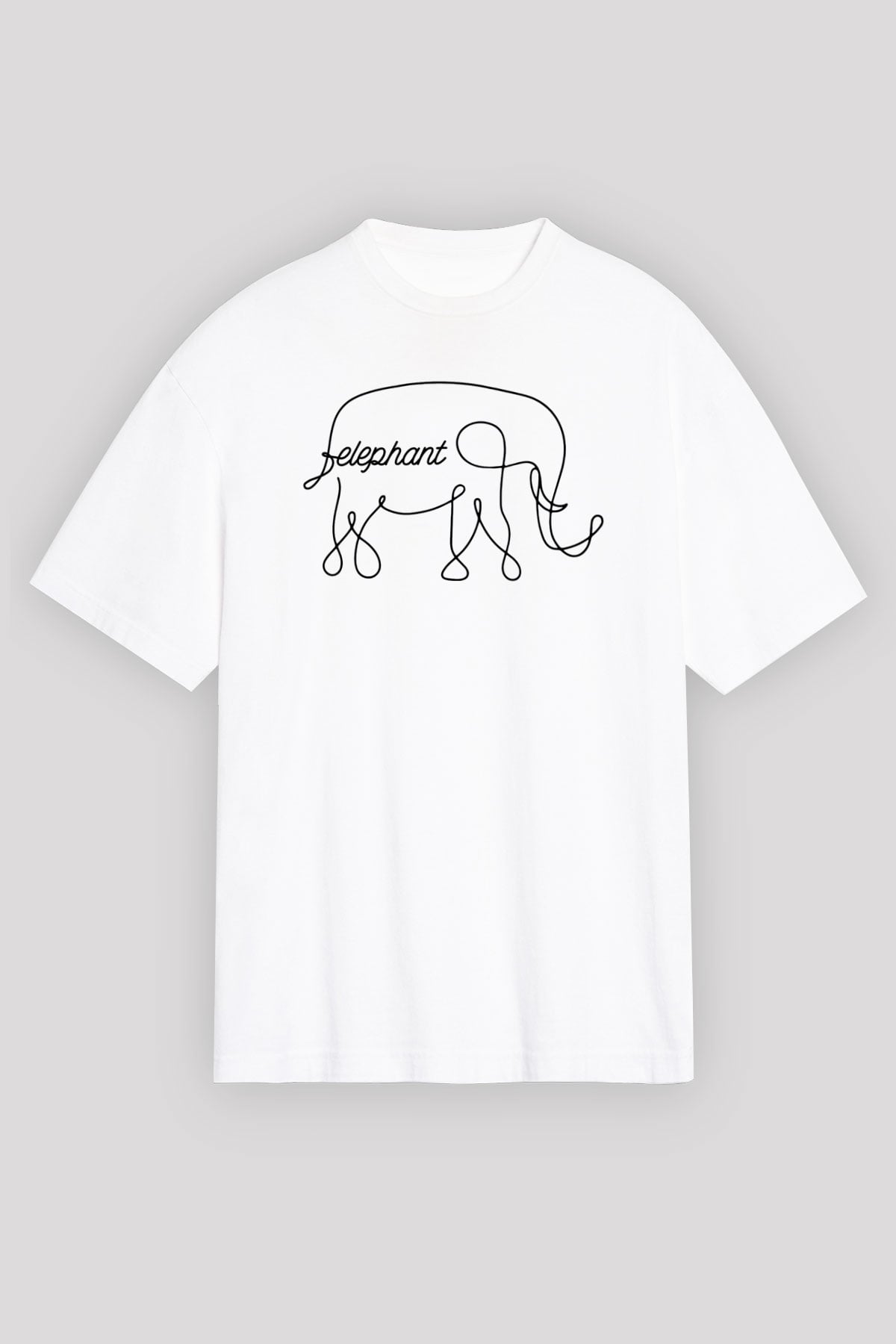 Fil Beyaz Oversize Tişört Oversize T-shirt - TişörtFabrikası