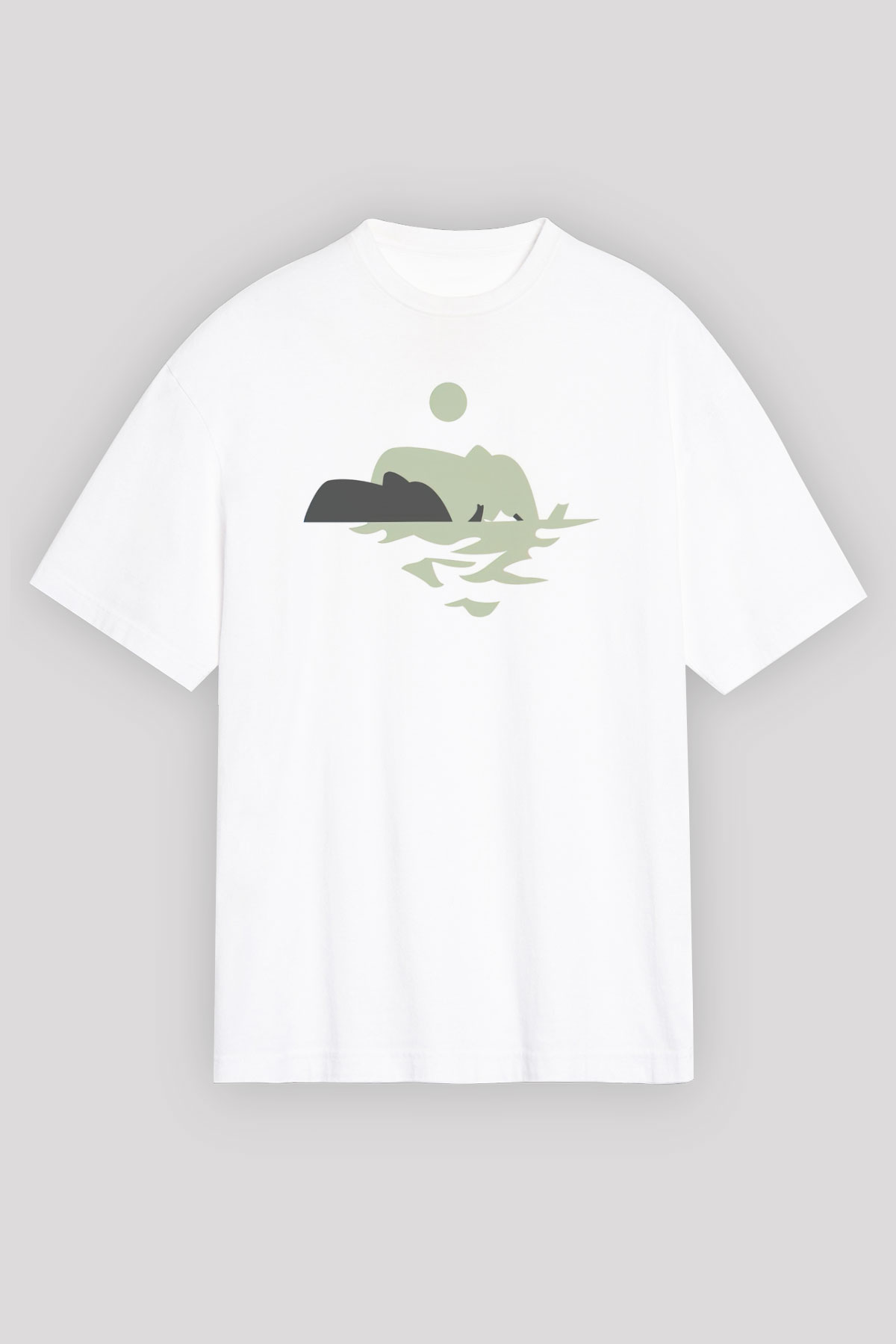 Fil Beyaz Oversize Tişört Oversize T-shirt - TişörtFabrikası