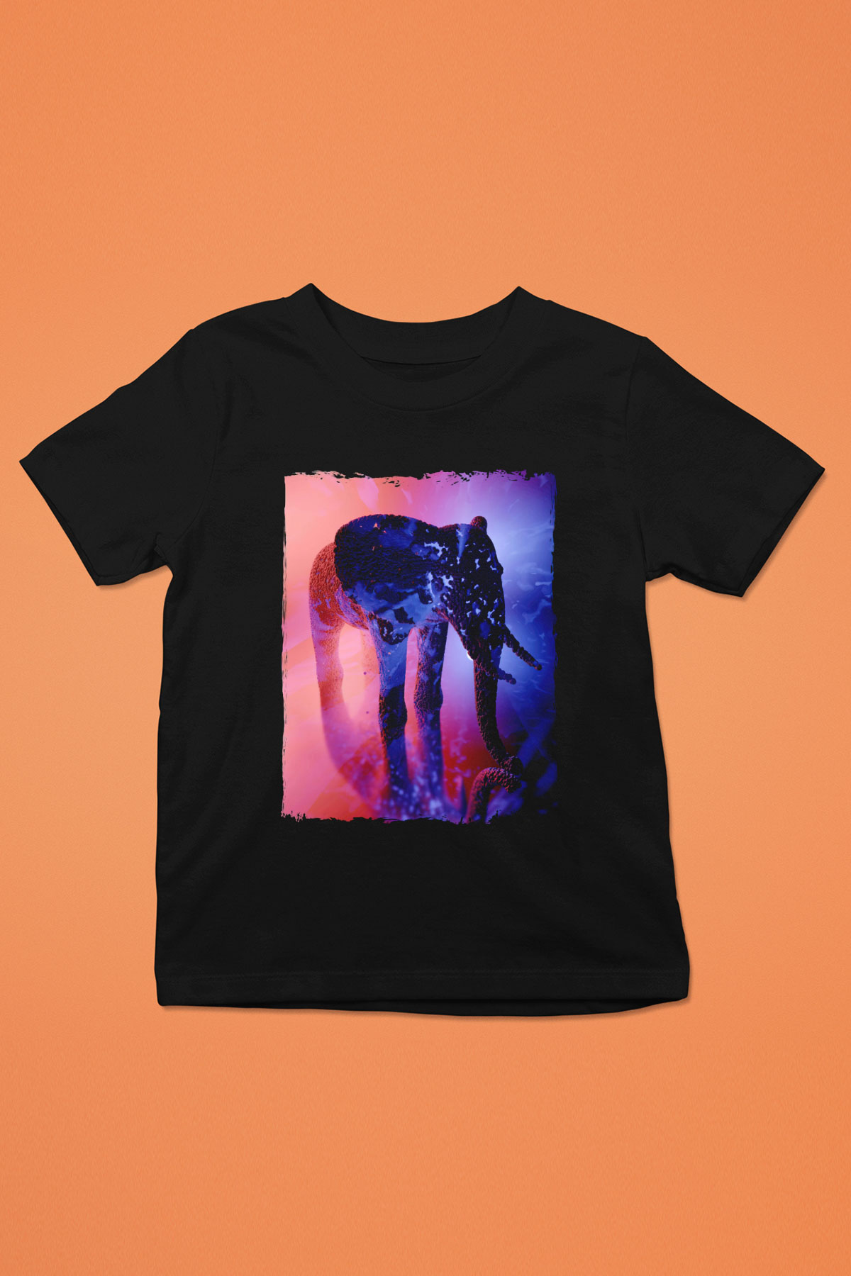 Fil Siyah Unisex Çocuk Tişört