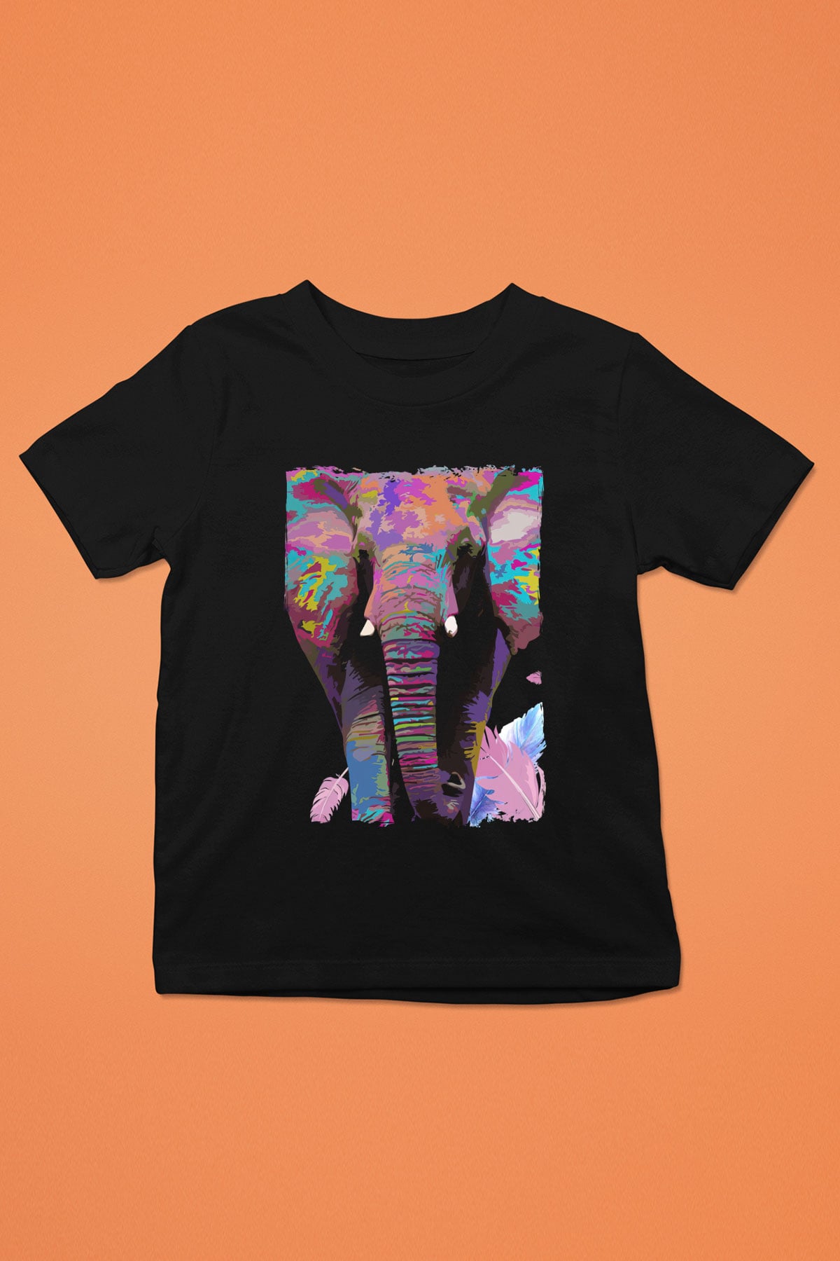 Fil Siyah Unisex Çocuk Tişört