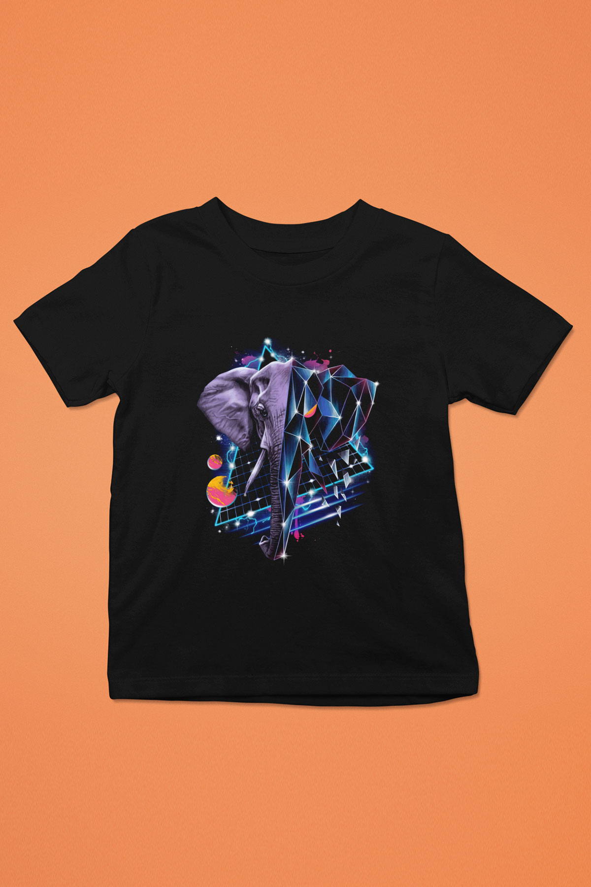 Fil Siyah Unisex Çocuk Tişört