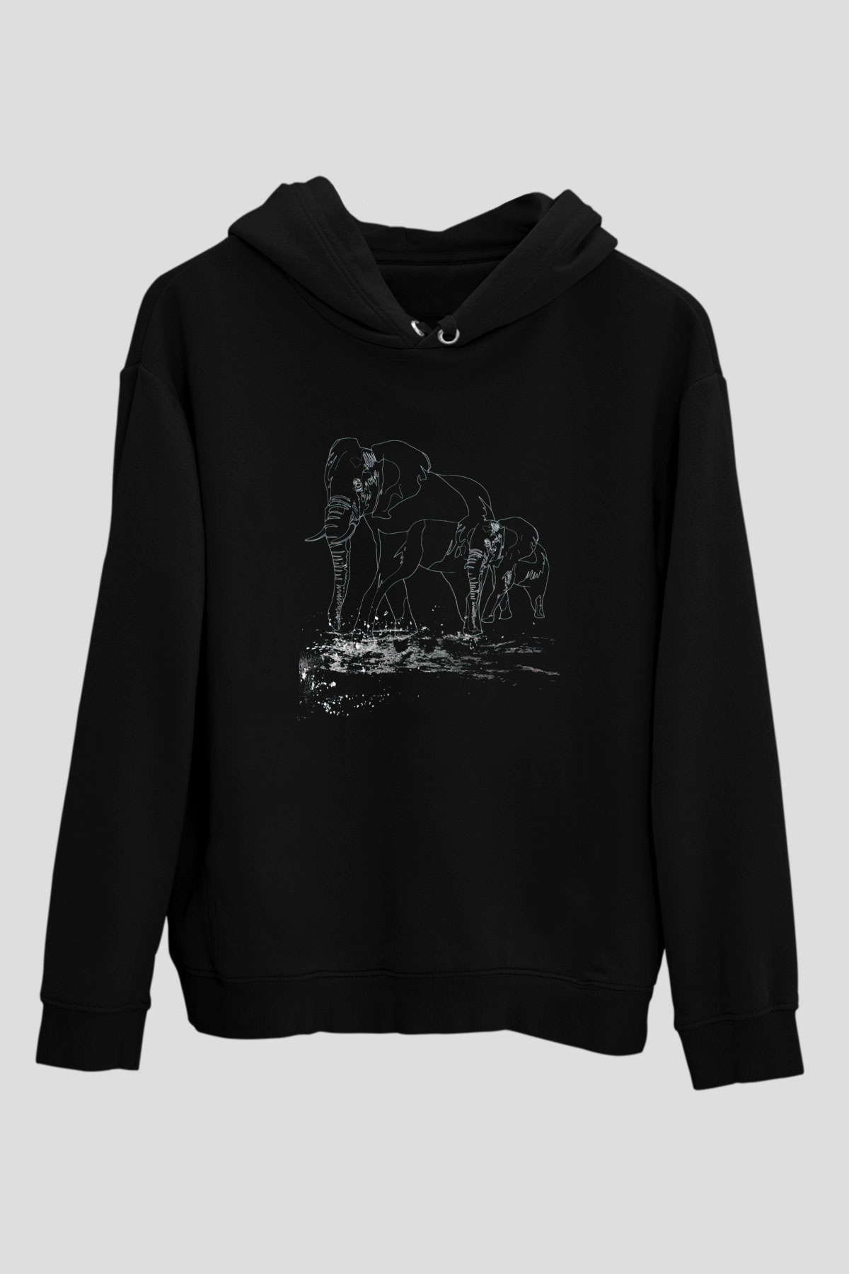Fil Siyah Unisex Hoodie