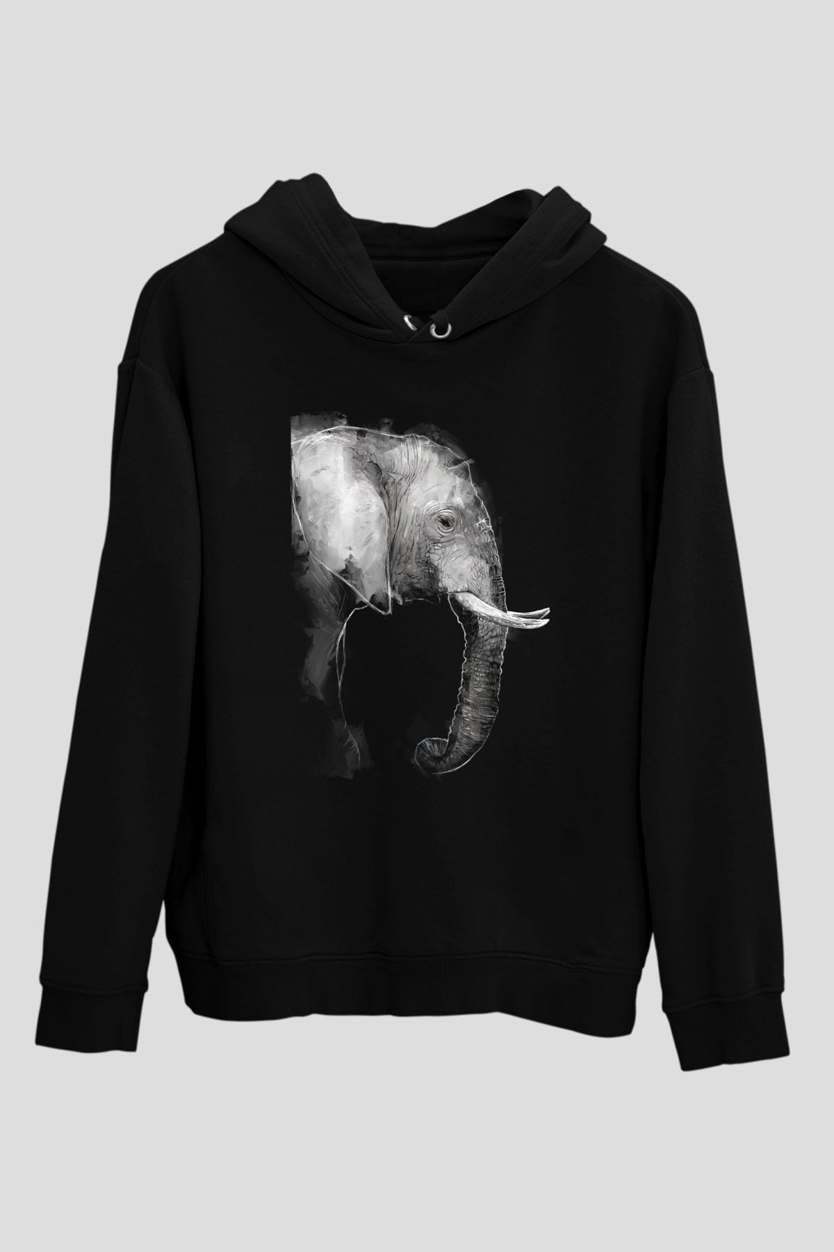 Fil Siyah Unisex Hoodie