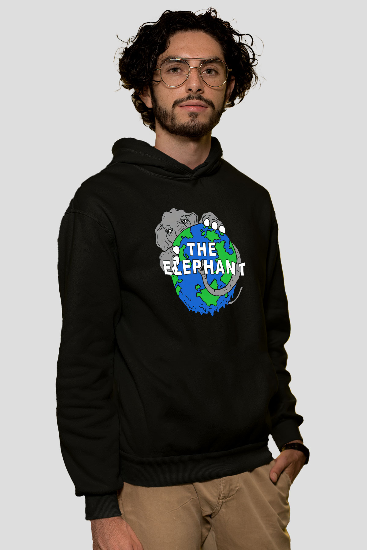 Fil Siyah Unisex Hoodie