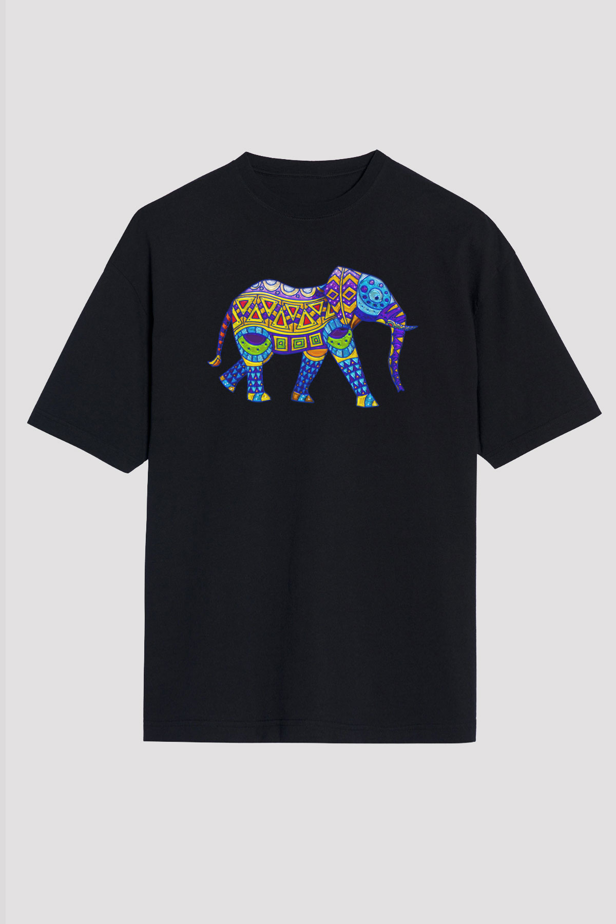 Fil Siyah Unisex Oversize Tişört T-Shirt