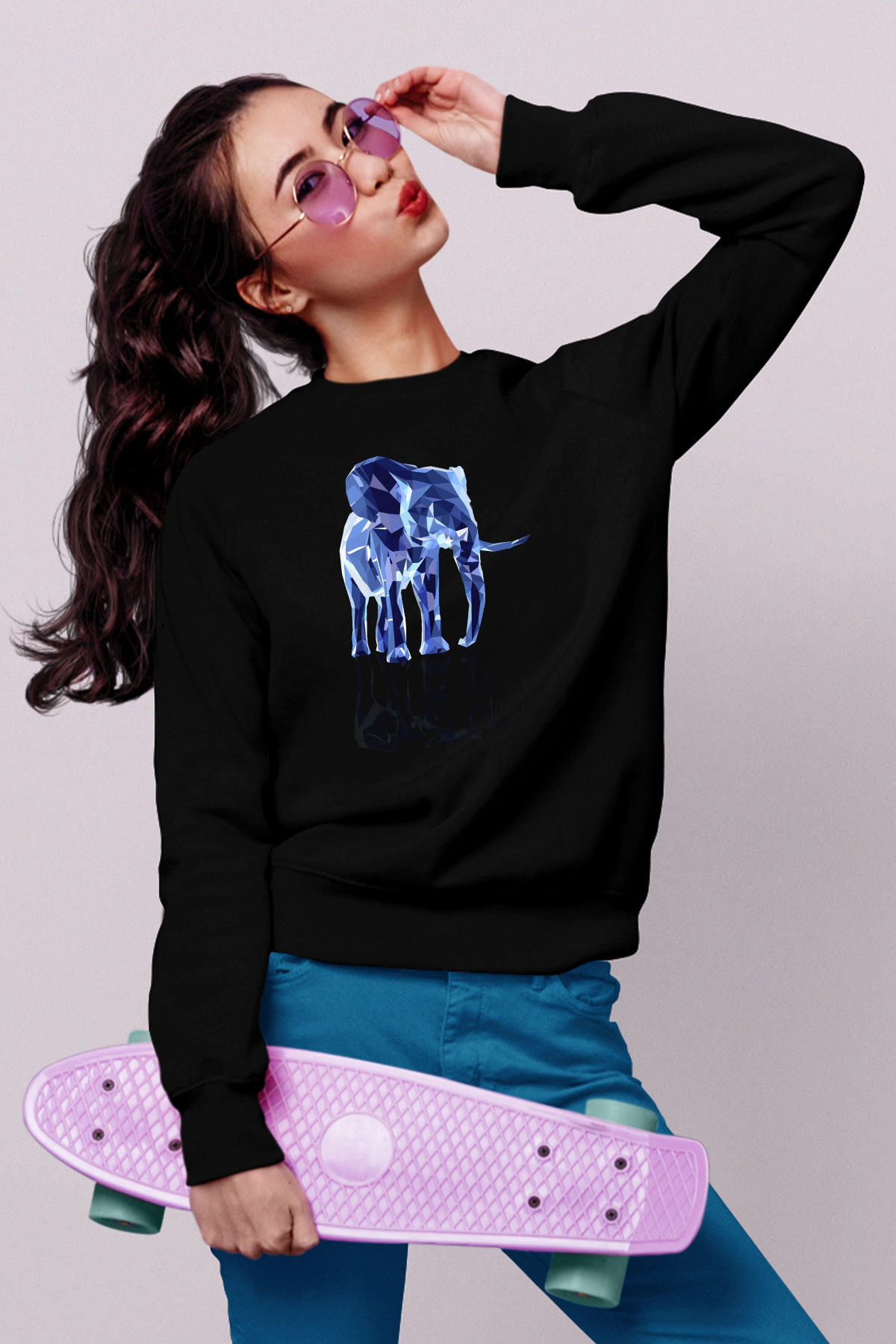 Fil Siyah Unisex Sweatshirt
