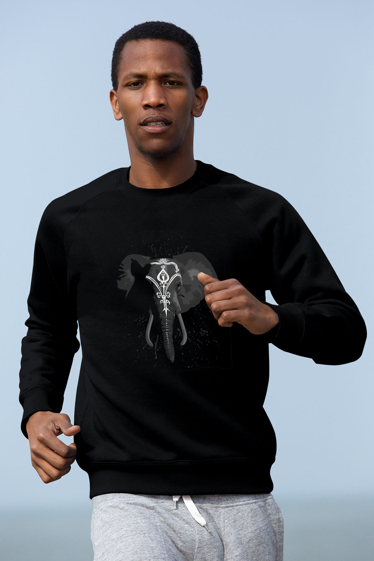 Fil Siyah Unisex Sweatshirt