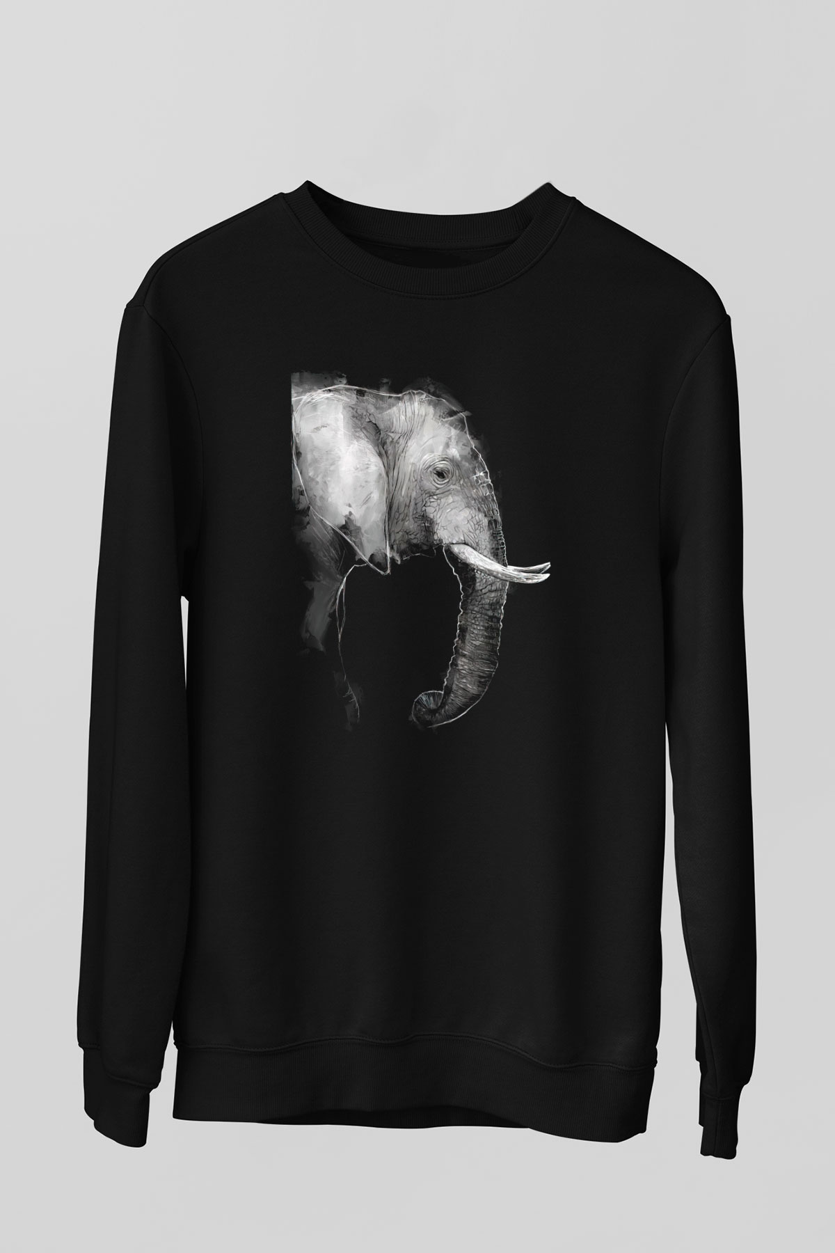 Fil Siyah Unisex Sweatshirt