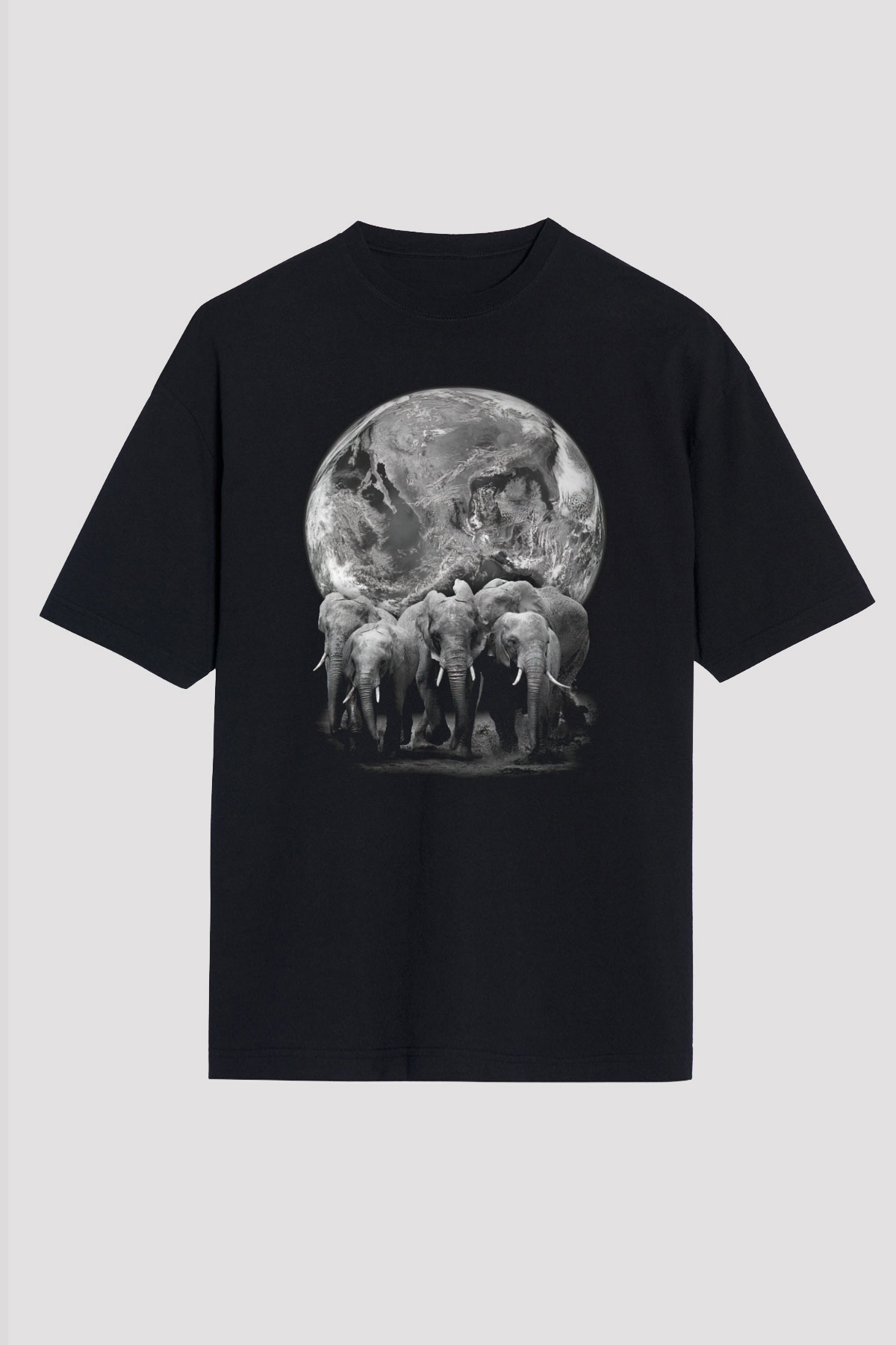 Fil Siyah Oversize Tişört Oversize T-shirt - TişörtFabrikası