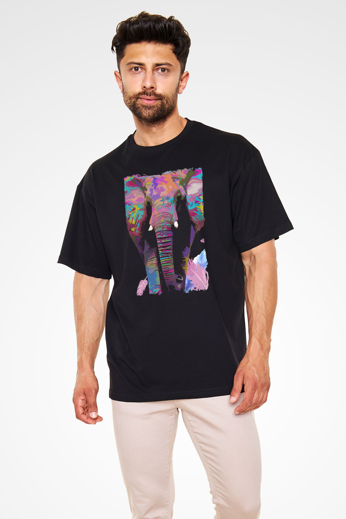 Fil Siyah Oversize Tişört Oversize T-shirt - TişörtFabrikası