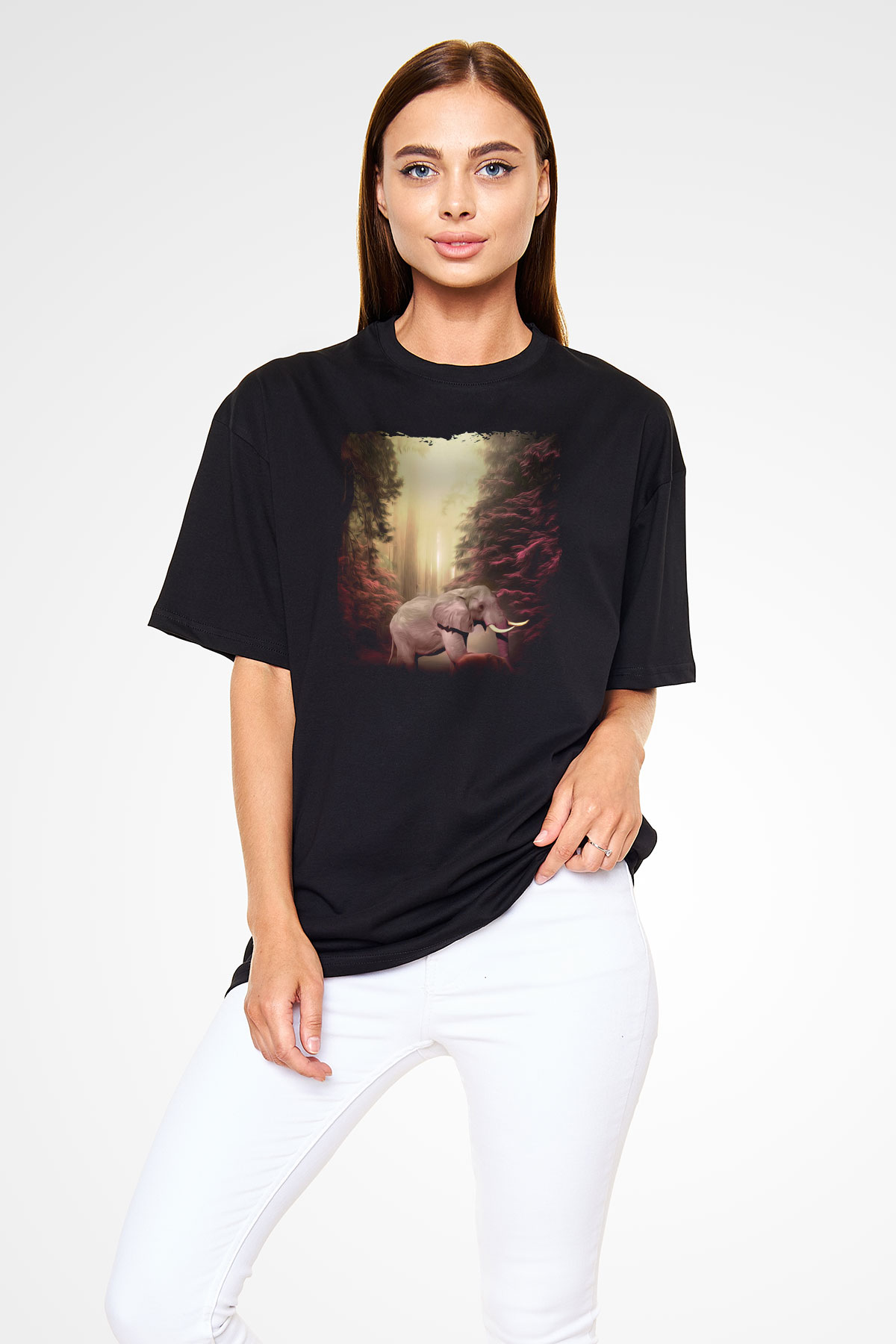 Fil Siyah Oversize Tişört Oversize T-shirt - TişörtFabrikası