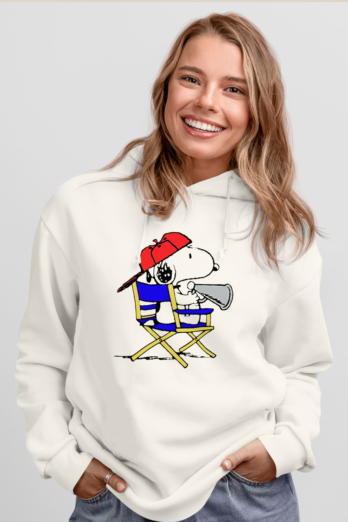 Film yönetmeni Beyaz Unisex Hoodie