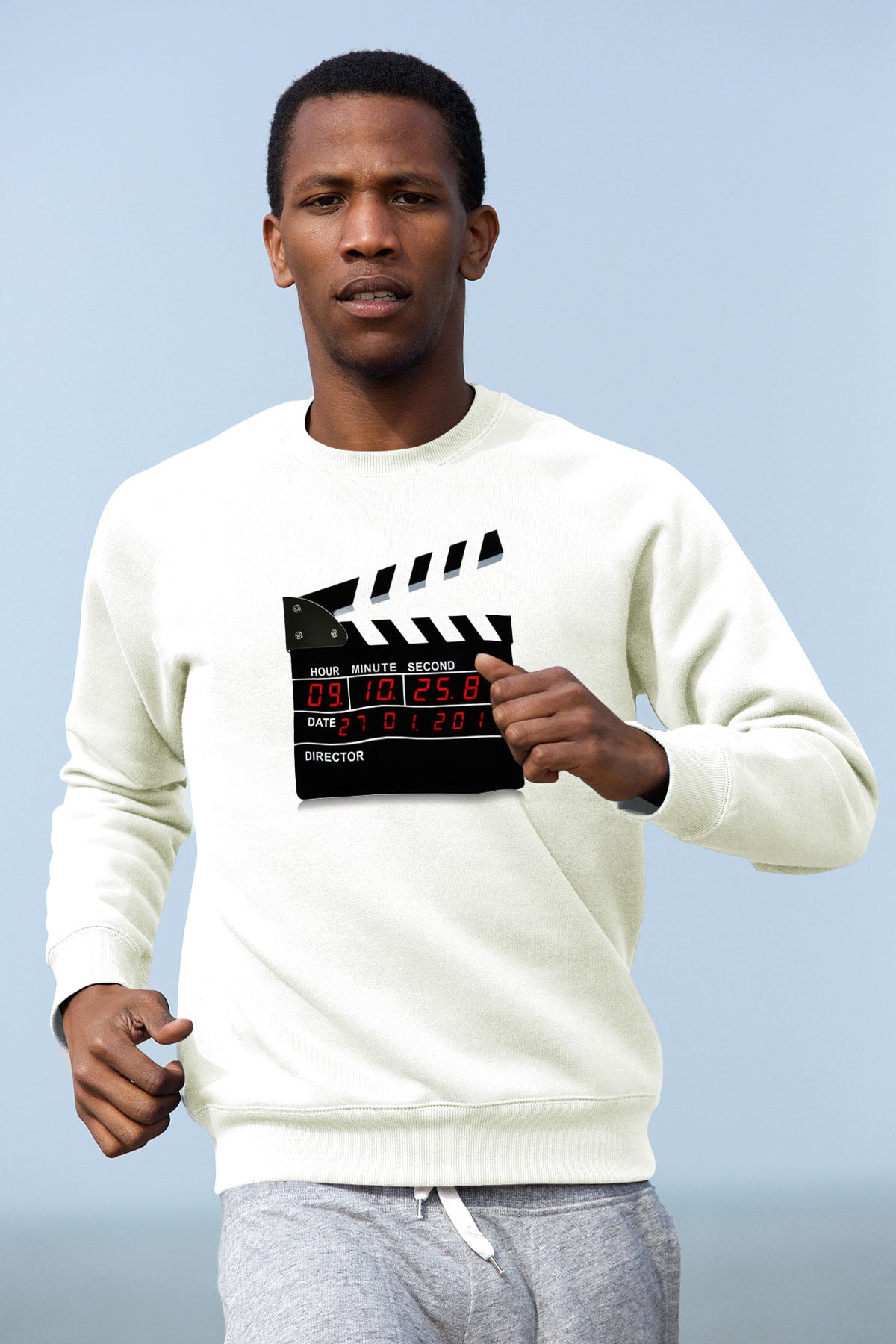 Film yönetmeni Beyaz Unisex Sweatshirt
