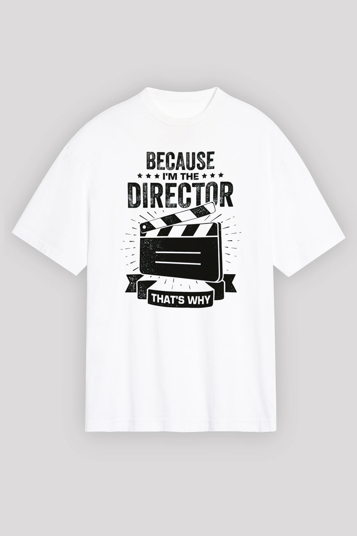 Film yönetmeni Beyaz Oversize Tişört Oversize T-shirt - TişörtFabrikası
