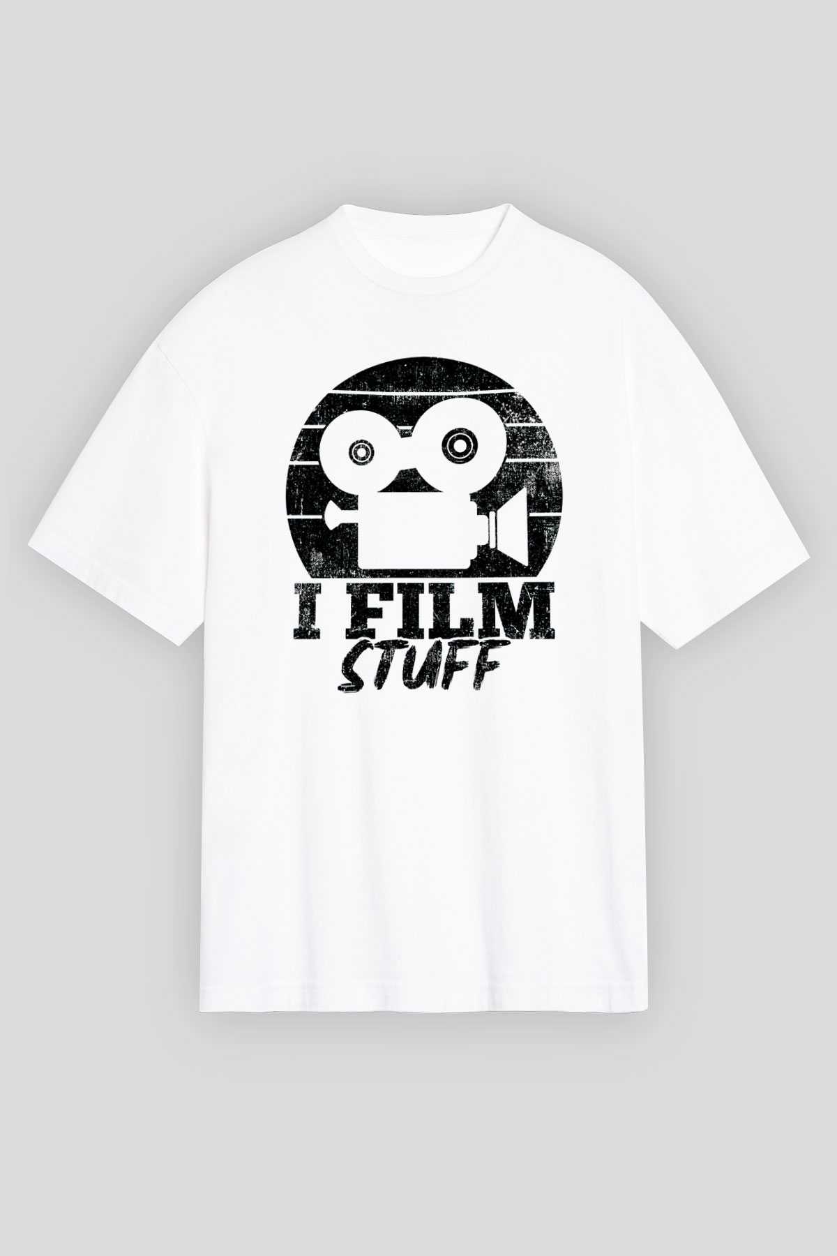 Film yönetmeni Beyaz Oversize Tişört Oversize T-shirt - TişörtFabrikası