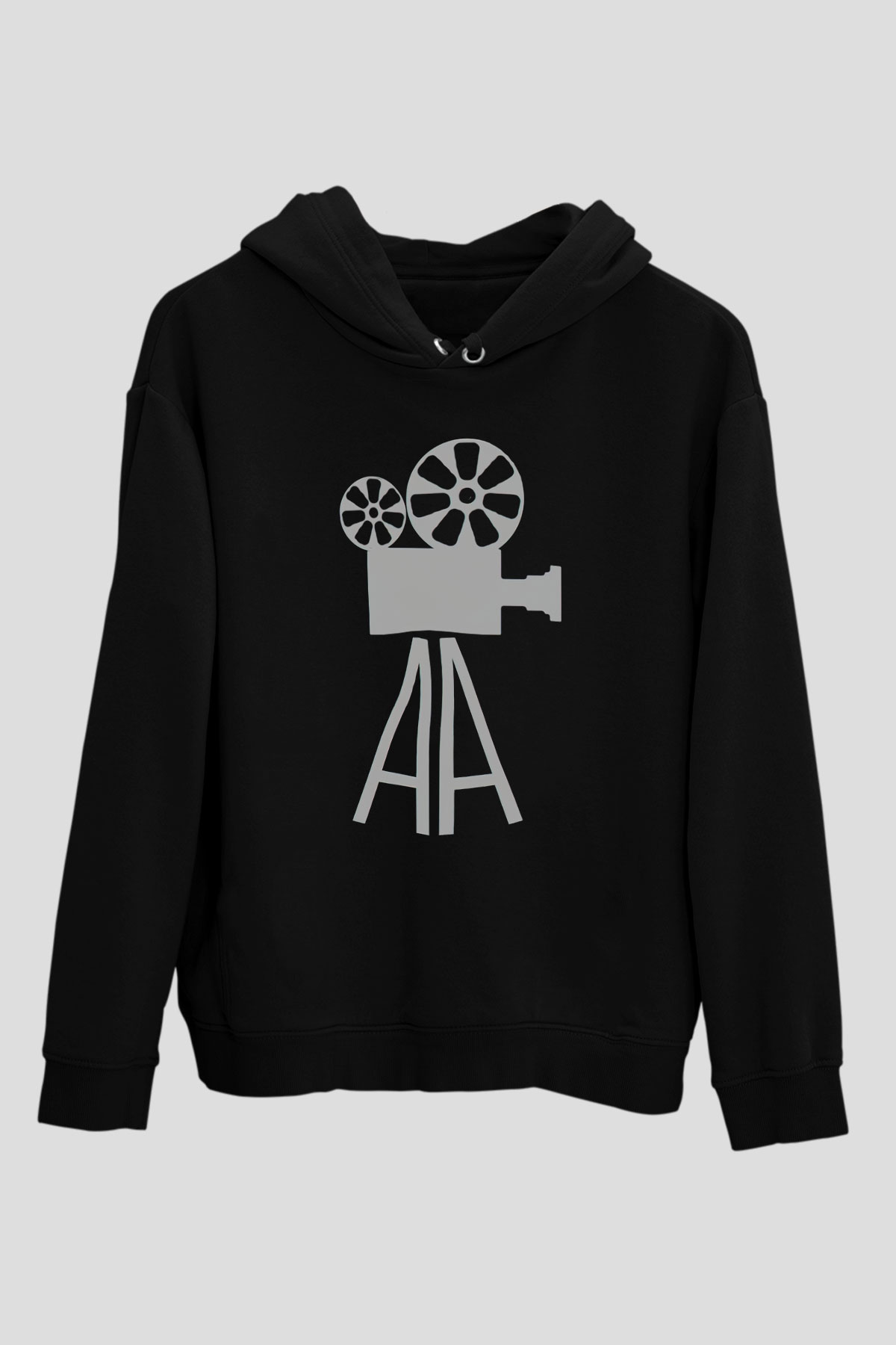 Film yönetmeni Siyah Unisex Kapşonlu Sweatshirt