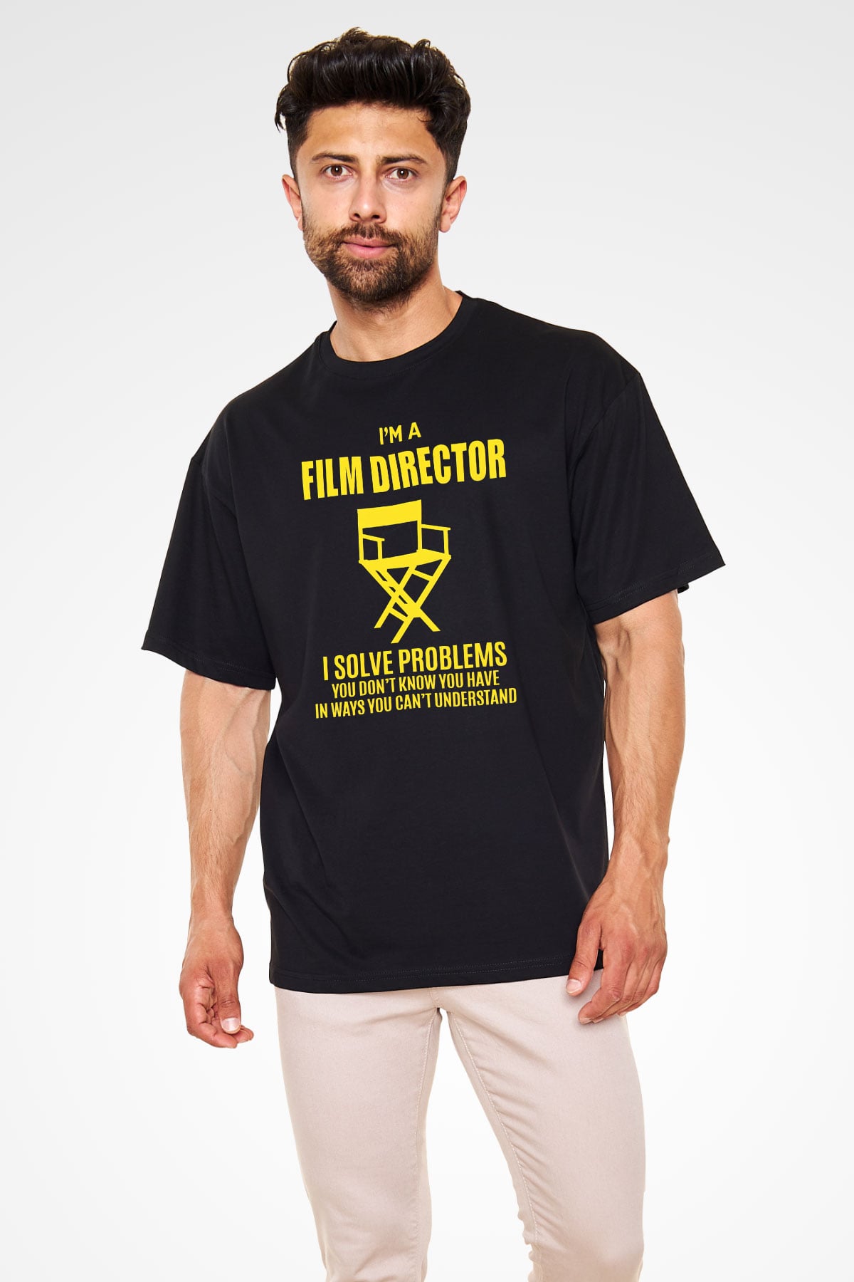 Film yönetmeni Siyah Oversize Tişört Oversize T-shirt - TişörtFabrikası