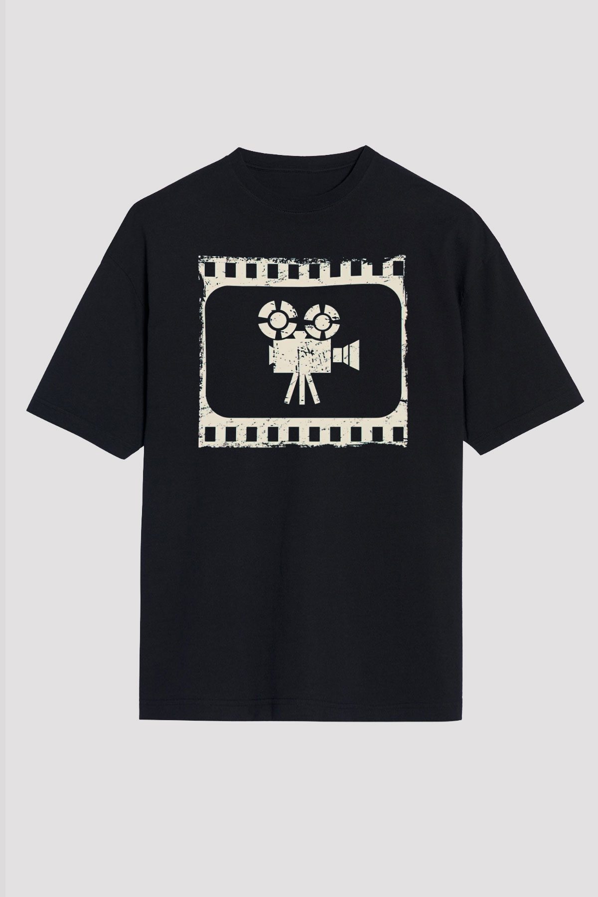 Film yönetmeni Siyah Oversize Tişört Oversize T-shirt - TişörtFabrikası