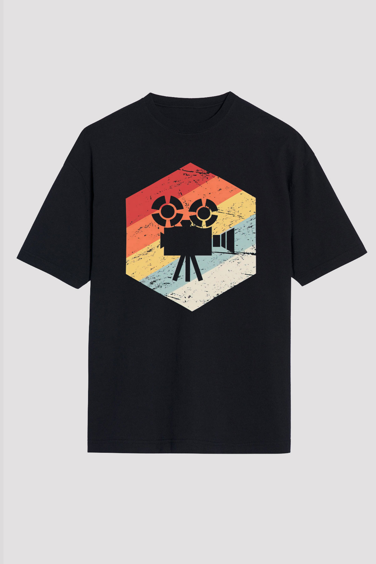 Film yönetmeni Siyah Oversize Tişört Oversize T-shirt - TişörtFabrikası