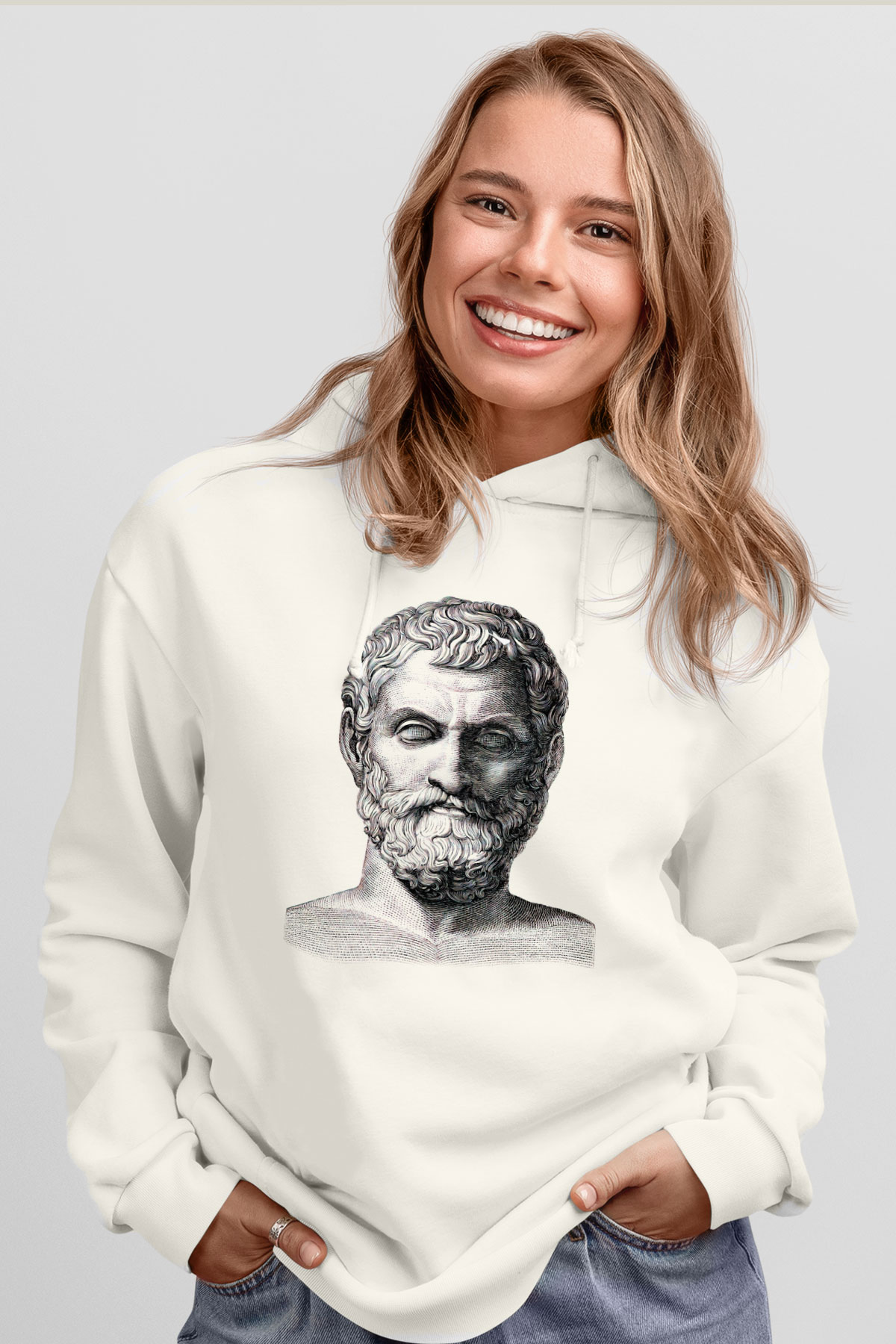 Filozof Beyaz Unisex Hoodie