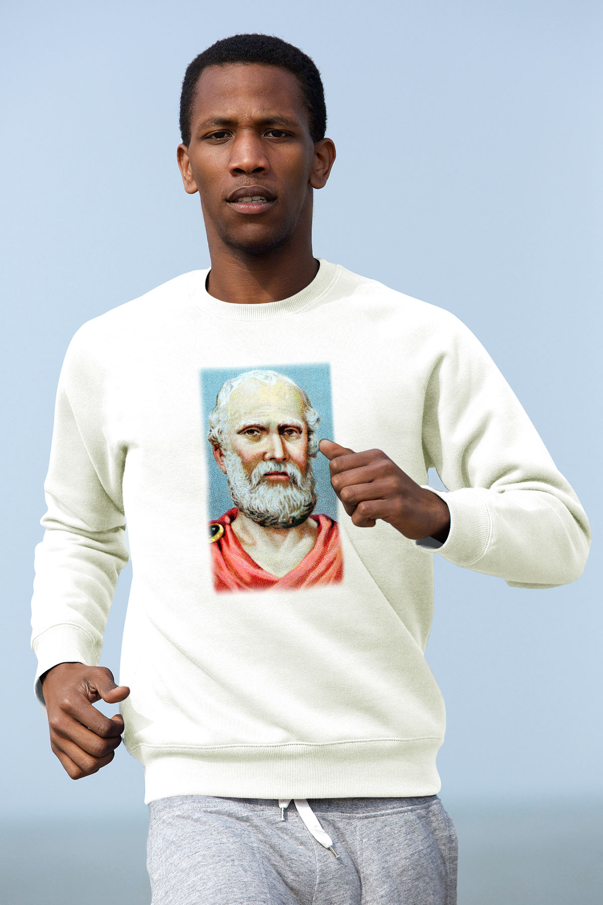 Filozof Beyaz Unisex Sweatshirt