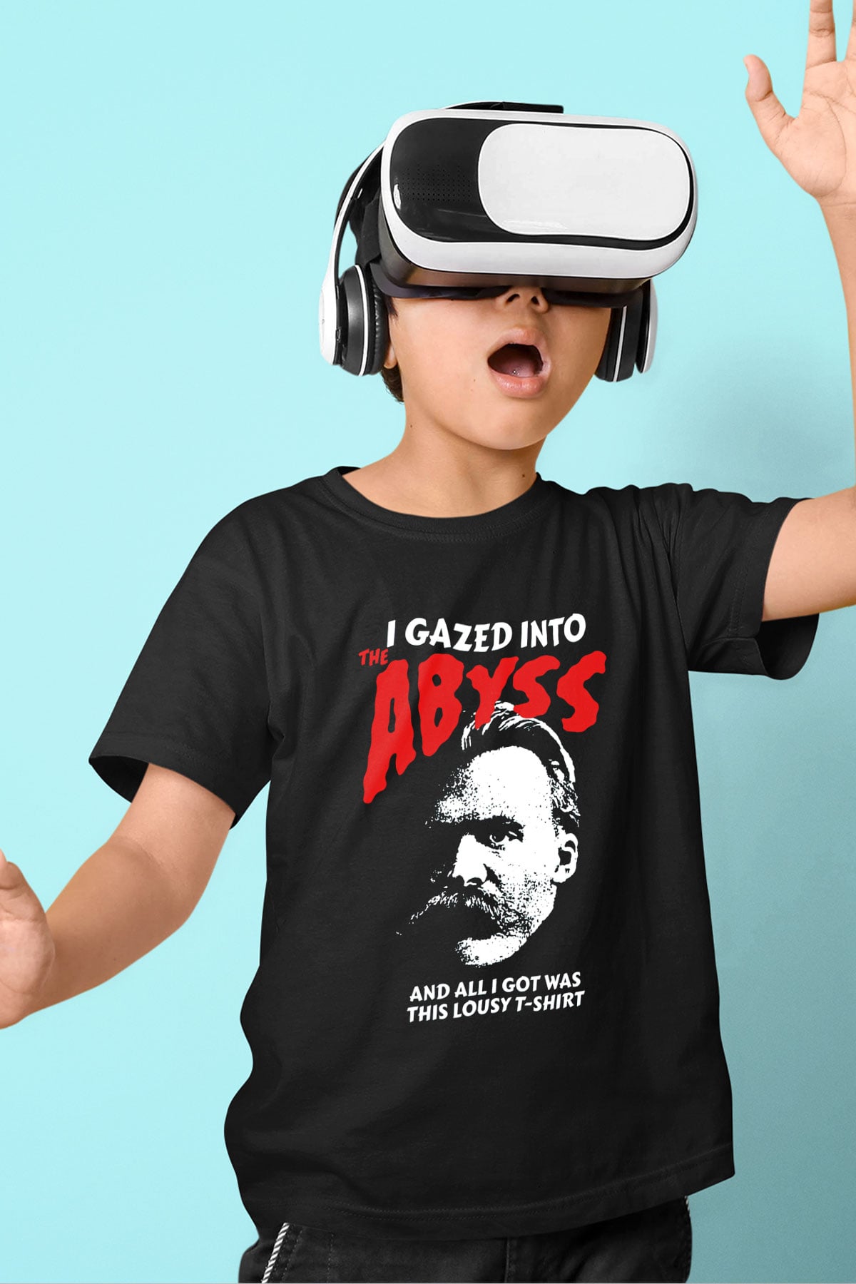 Filozof Siyah Unisex Çocuk Tişört