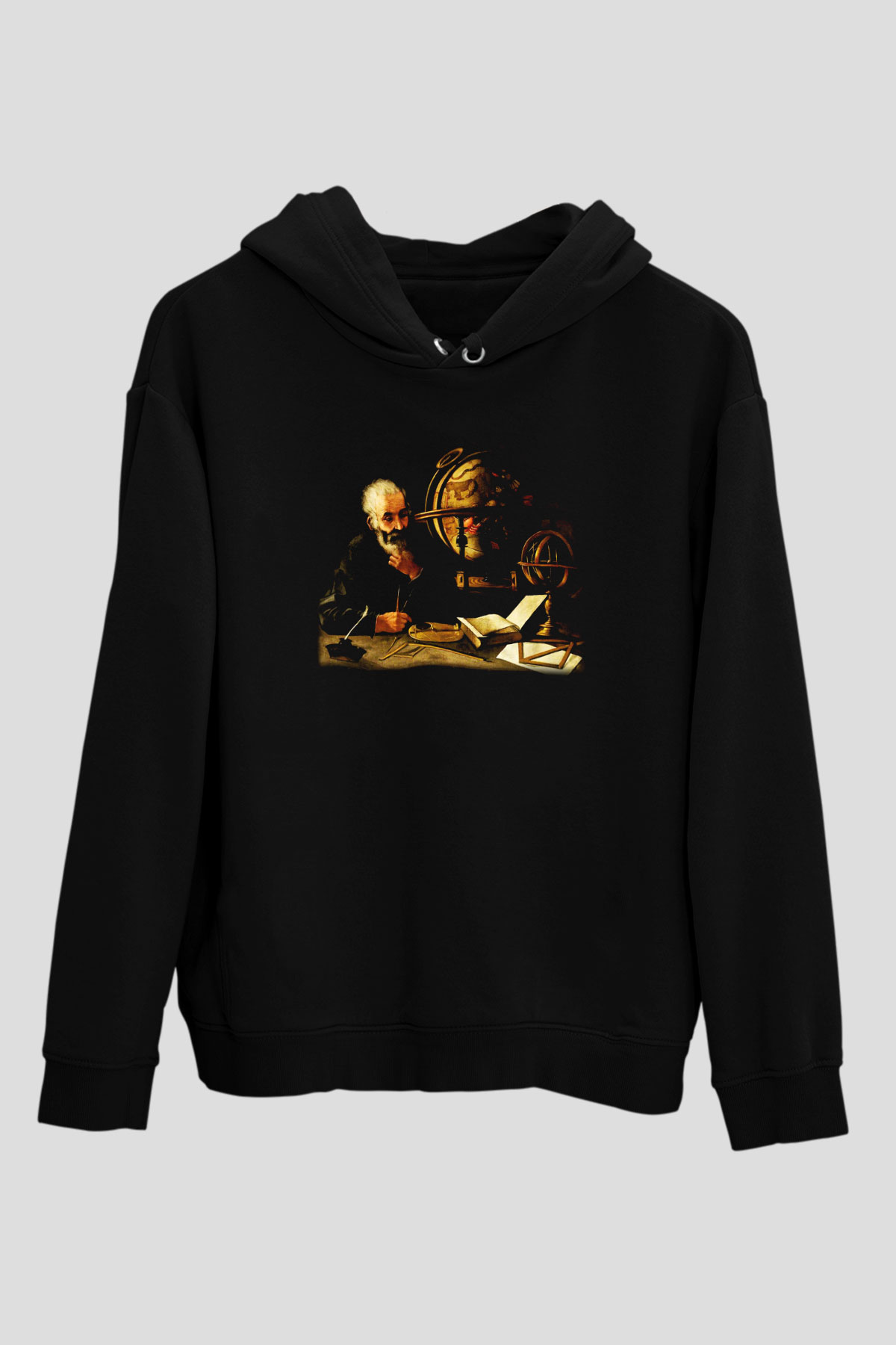 Filozof Siyah Unisex Kapşonlu Sweatshirt