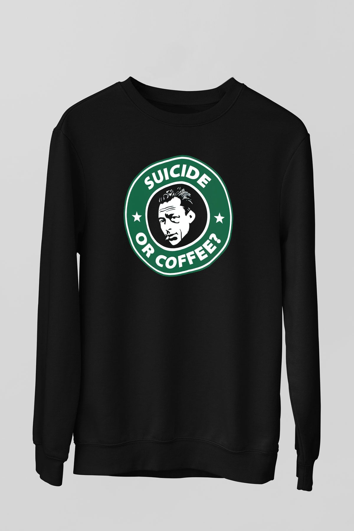 Filozof Siyah Unisex Sweatshirt