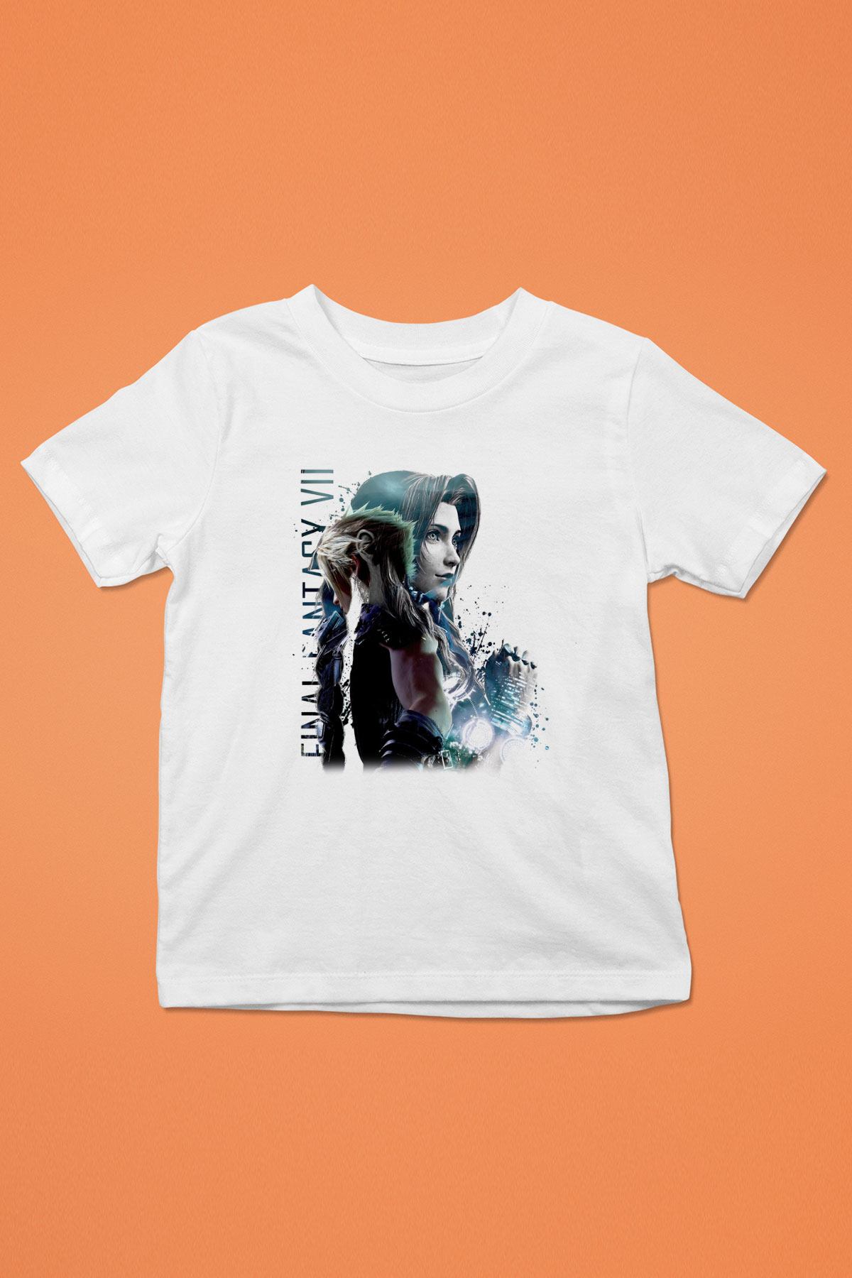 Final Fantasy Beyaz Unisex Çocuk Tişört