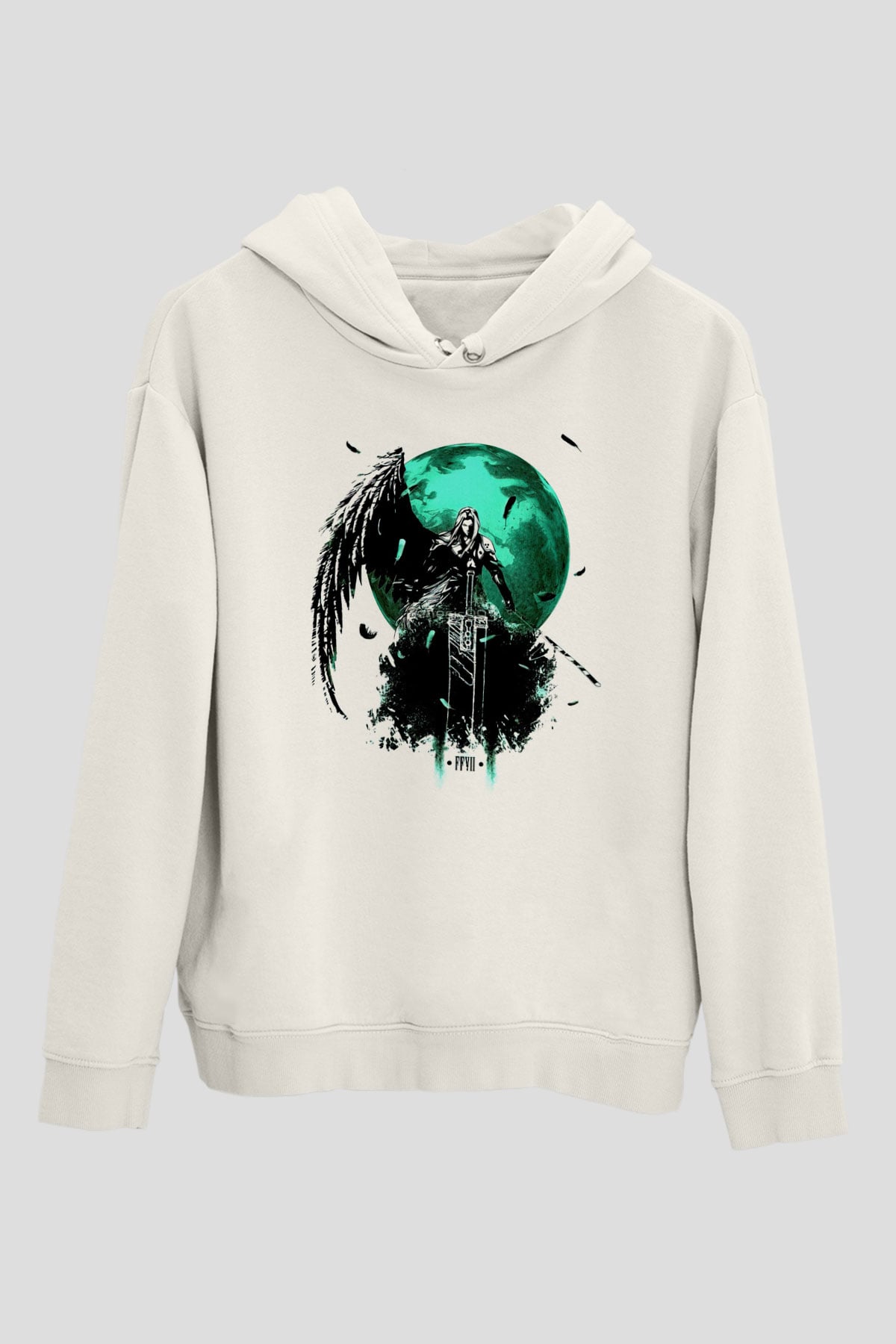 Final Fantasy Beyaz Unisex Hoodie