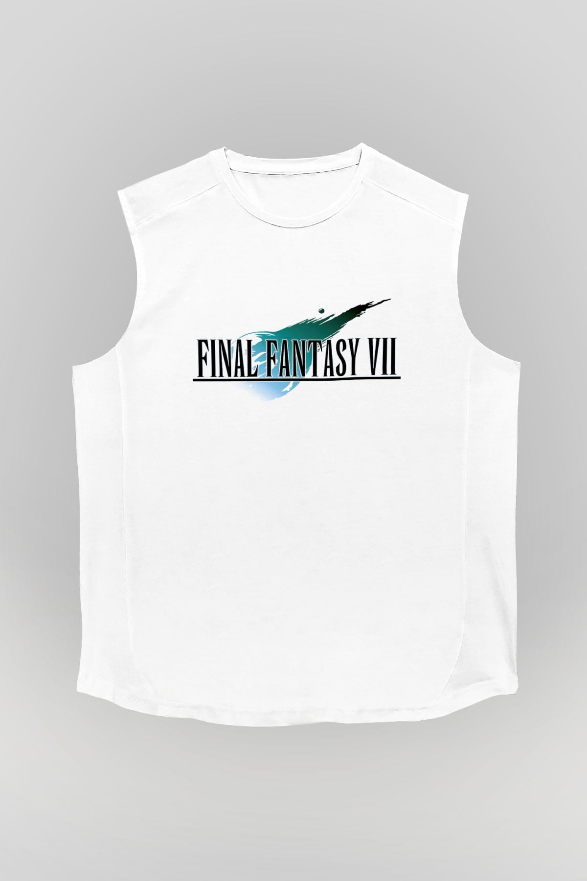 Final Fantasy Beyaz Unisex Kolsuz Tişört