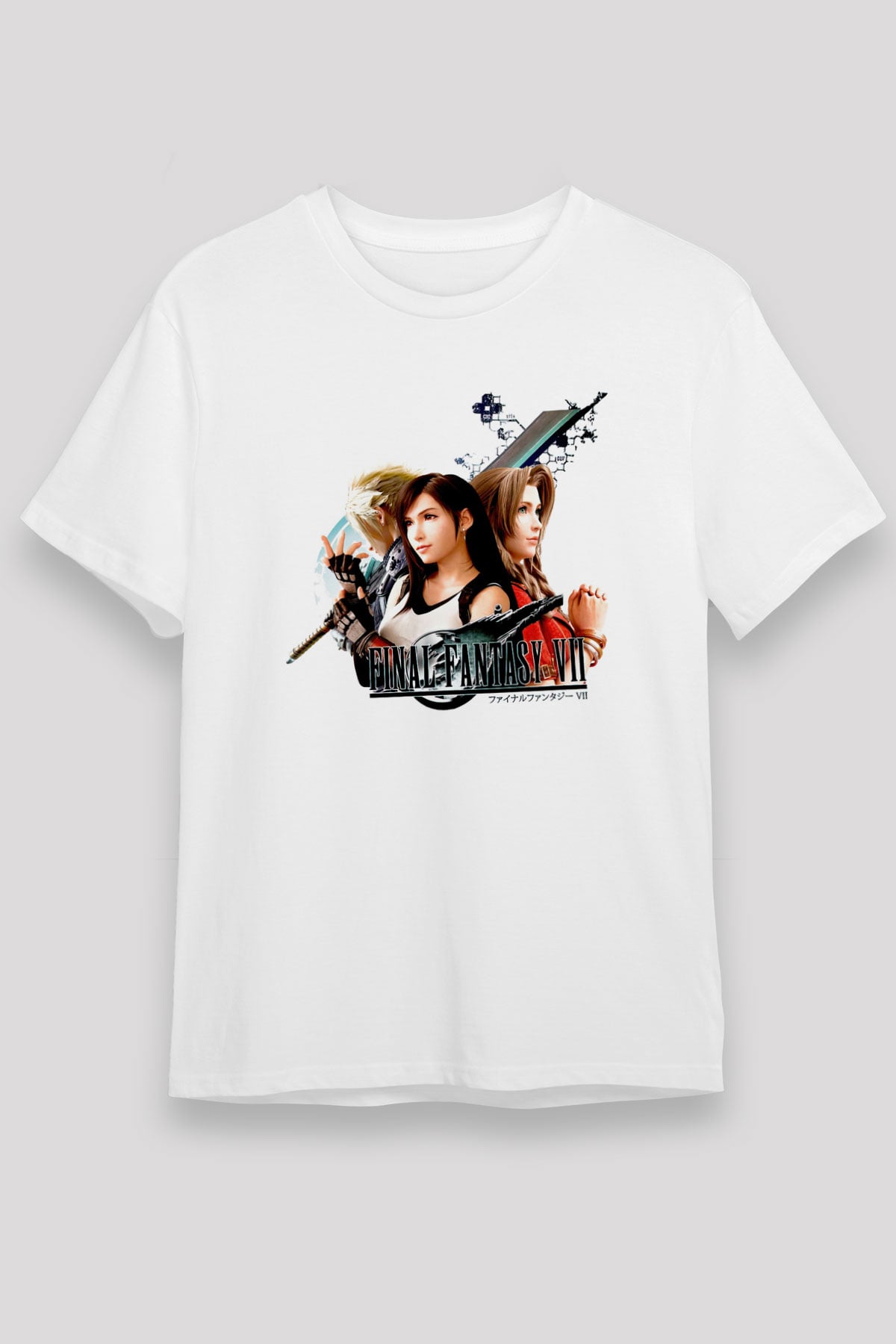 Final Fantasy Beyaz Unisex Tişört T-Shirt