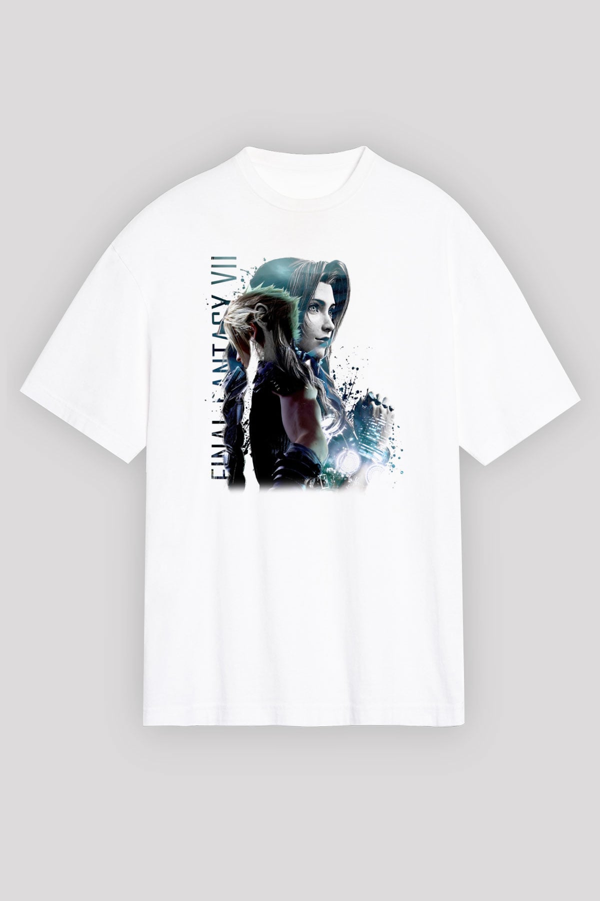 Final Fantasy Beyaz Oversize Tişört Oversize T-shirt