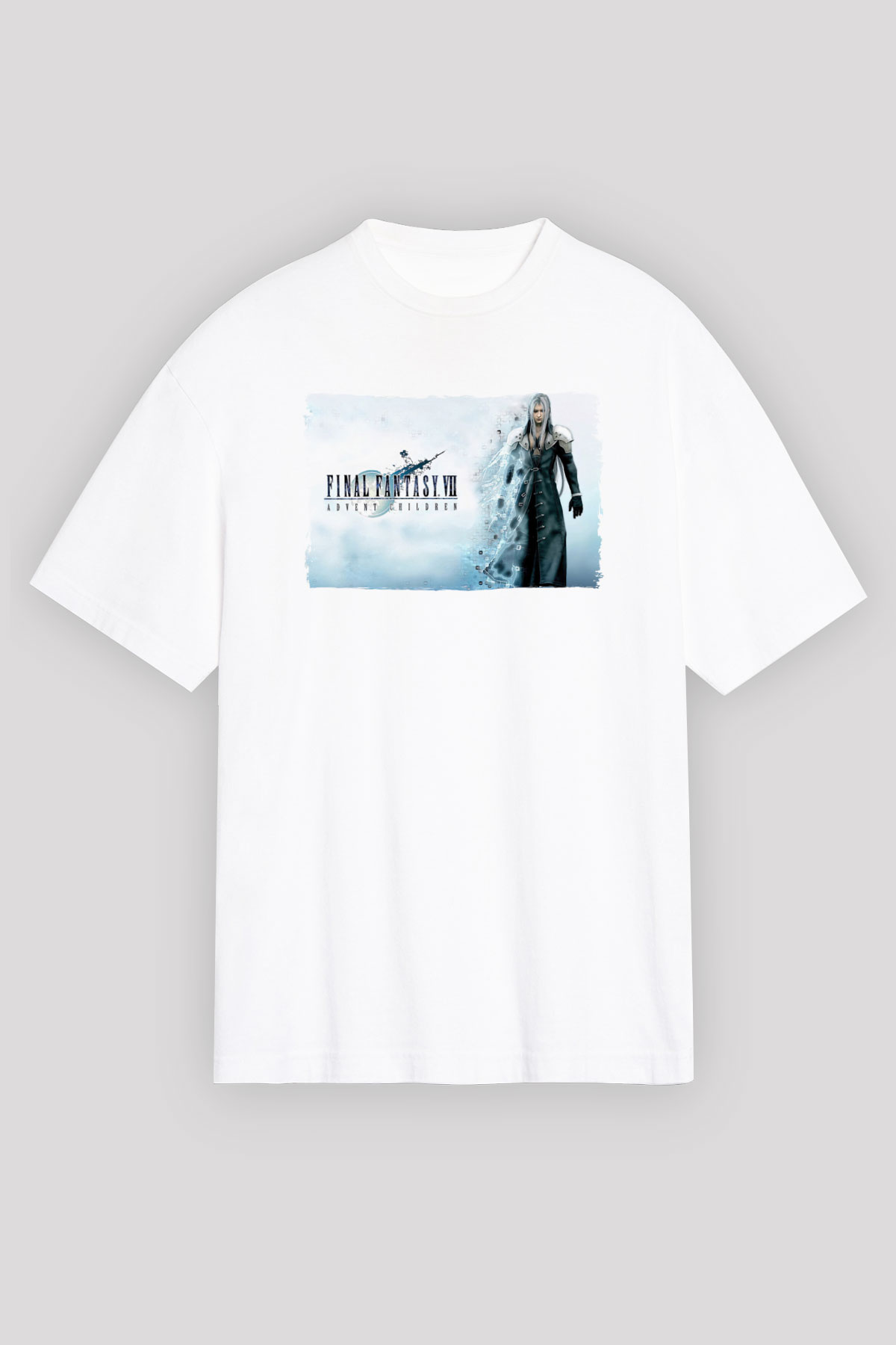 Final Fantasy Beyaz Oversize Tişört Oversize T-shirt