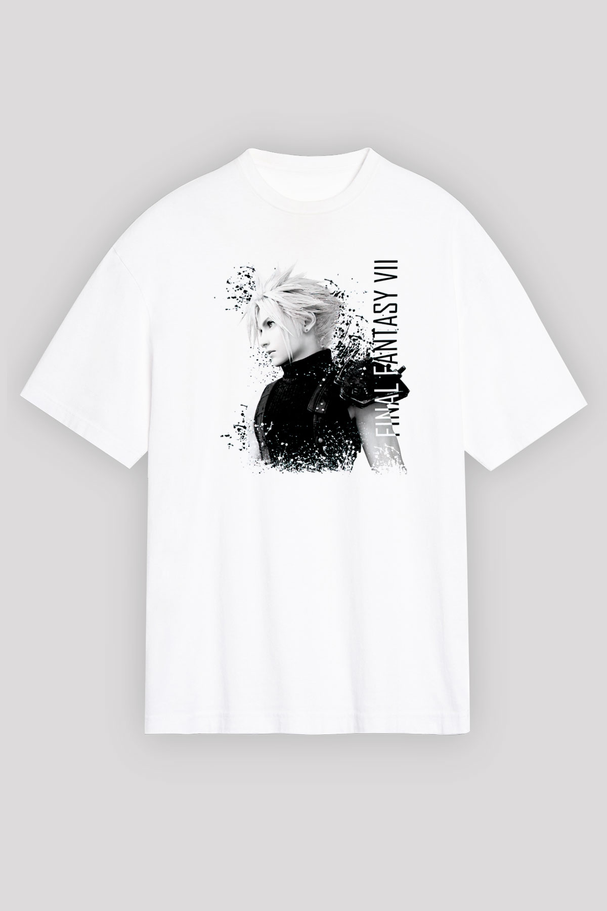 Final Fantasy Beyaz Oversize Tişört Oversize T-shirt