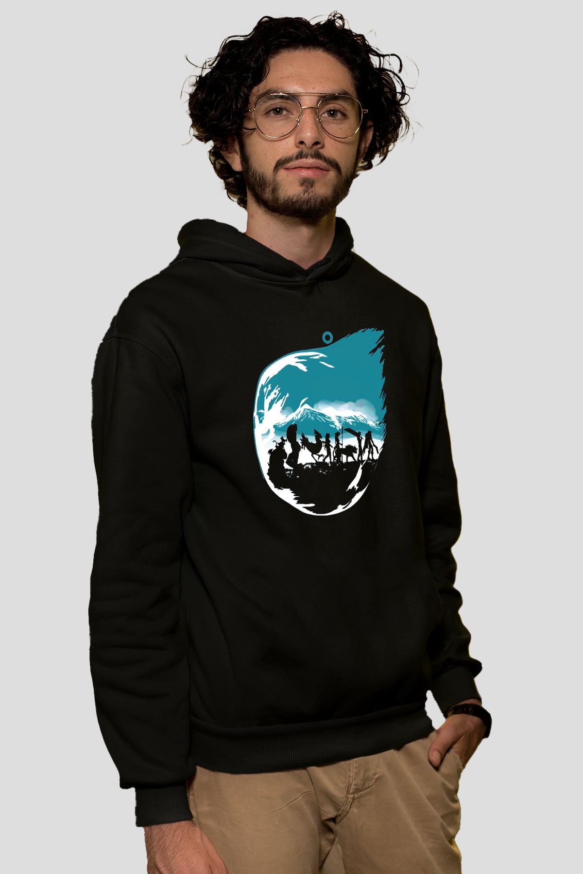 Final Fantasy Siyah Unisex Hoodie
