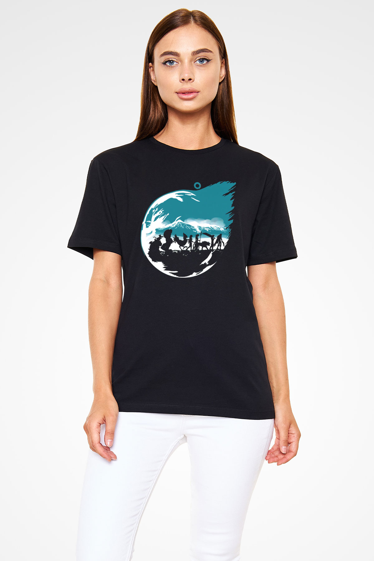 Final Fantasy Siyah Unisex Tişört T-Shirt