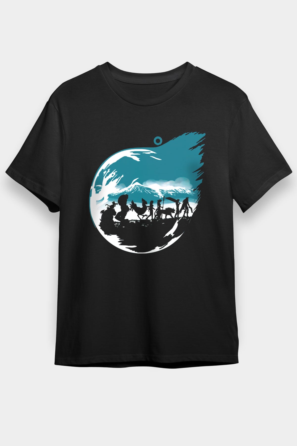 Final Fantasy Siyah Unisex Tişört T-Shirt