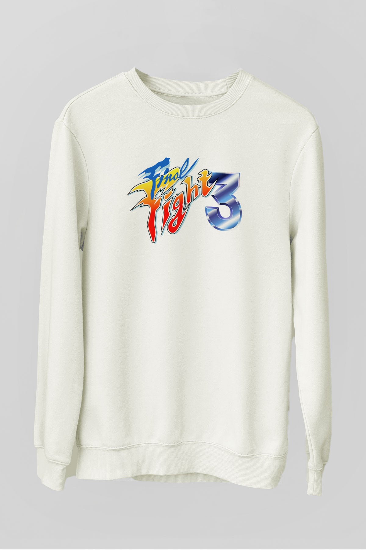Final Fight Beyaz Unisex Sweatshirt