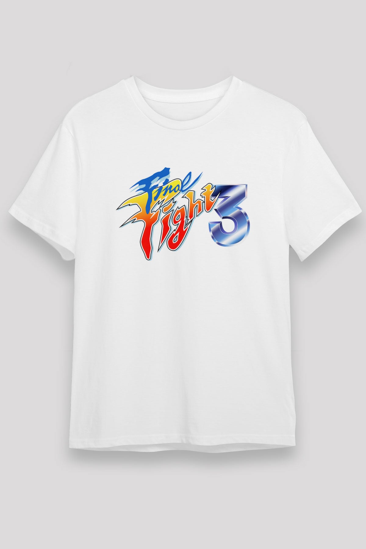 Final Fight Beyaz Unisex Tişört T-Shirt
