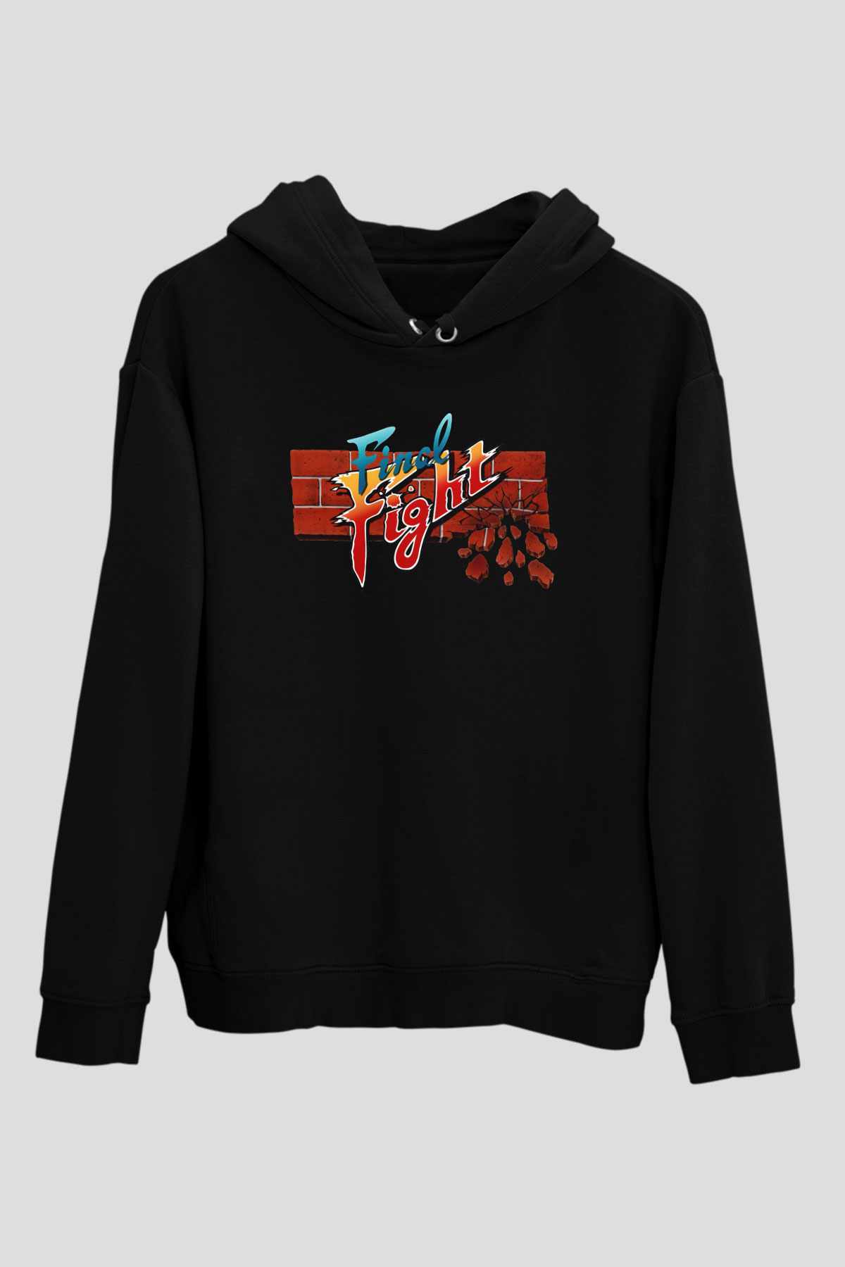 Final Fight Siyah Unisex Hoodie