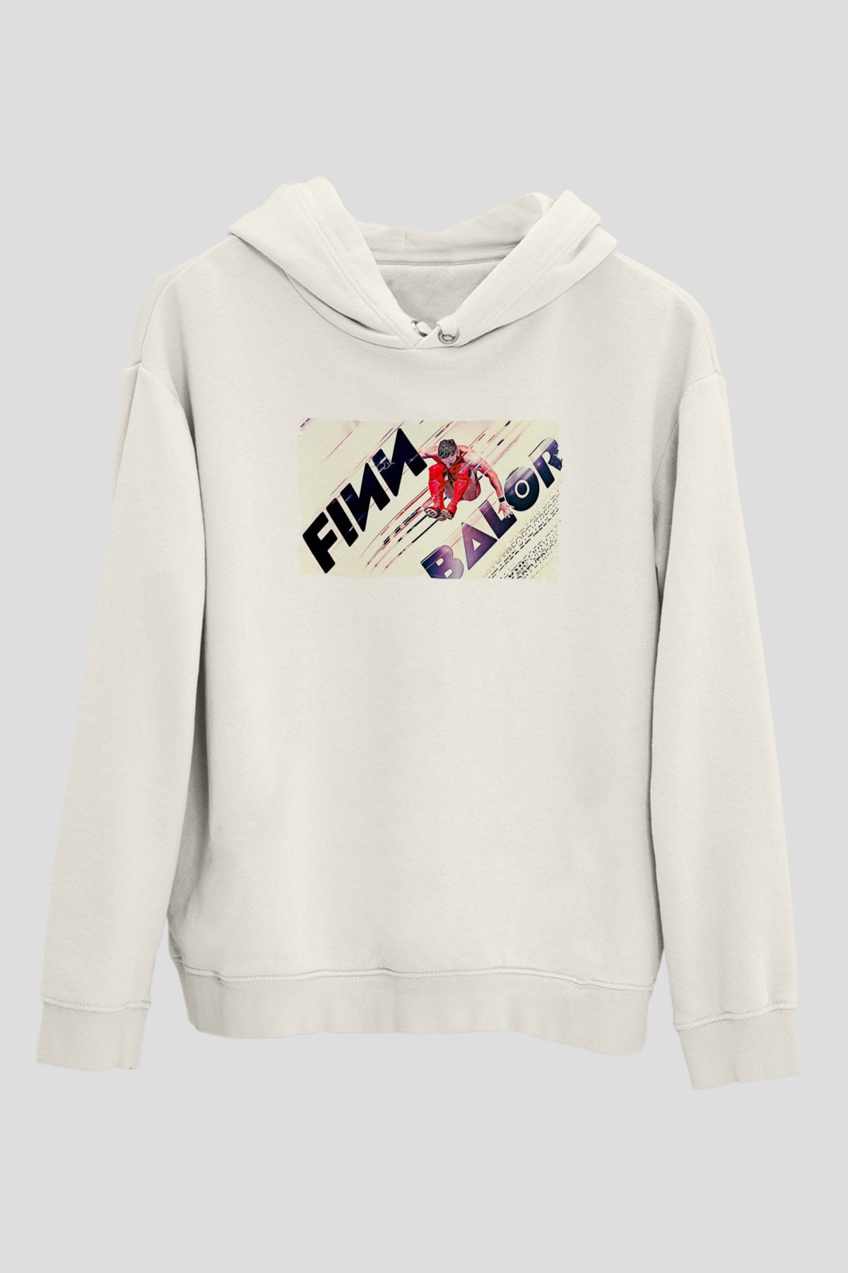 Finn Balor Baskılı Beyaz Unisex Hoodie