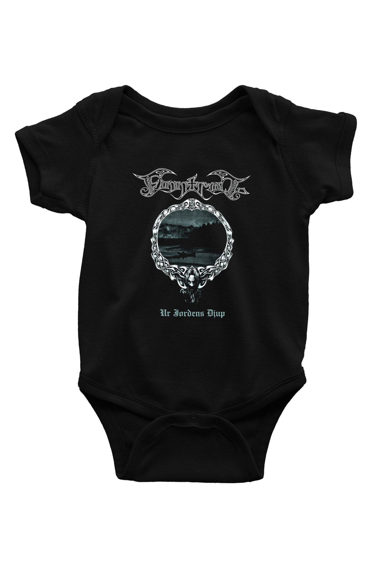 Finntroll Baskılı Unisex Siyah Bebek Body - Zıbın